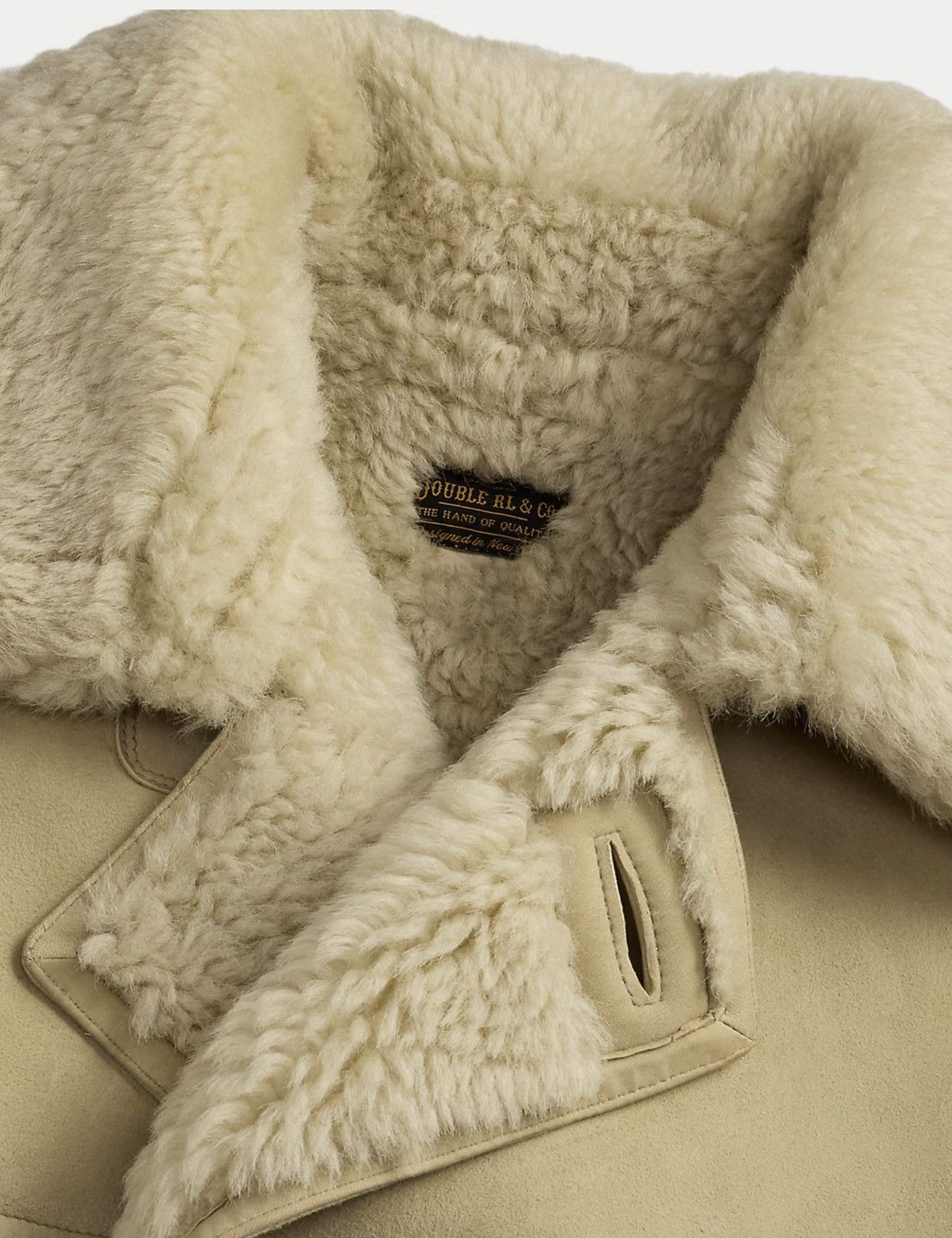 RRL Ralph Lauren Shearling Coat Cream Size US M / EU 48-50 / 2 - 3 Thumbnail