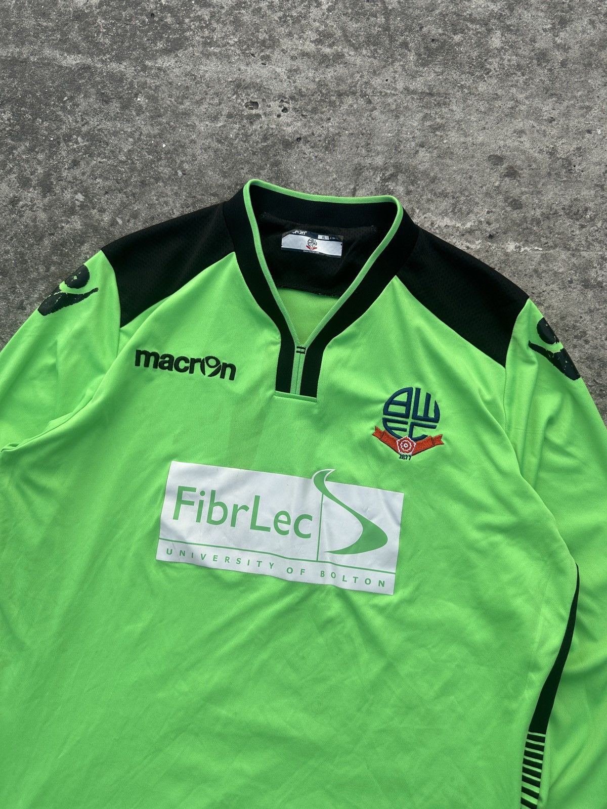 Macron Macron Bolton Town Soccer Long Jersey Streetwear USA XL VTg Size US XL / EU 56 / 4 - 2 Thumbnail