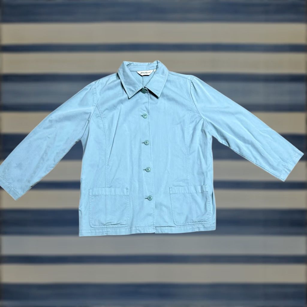 Eddie Bauer VINTAGE Eddie Bauer Women's Skirt Suit Light Blue 14P Long Sleeve 2 Piece Size L / US 10 / IT 46 - 1 Thumbnail