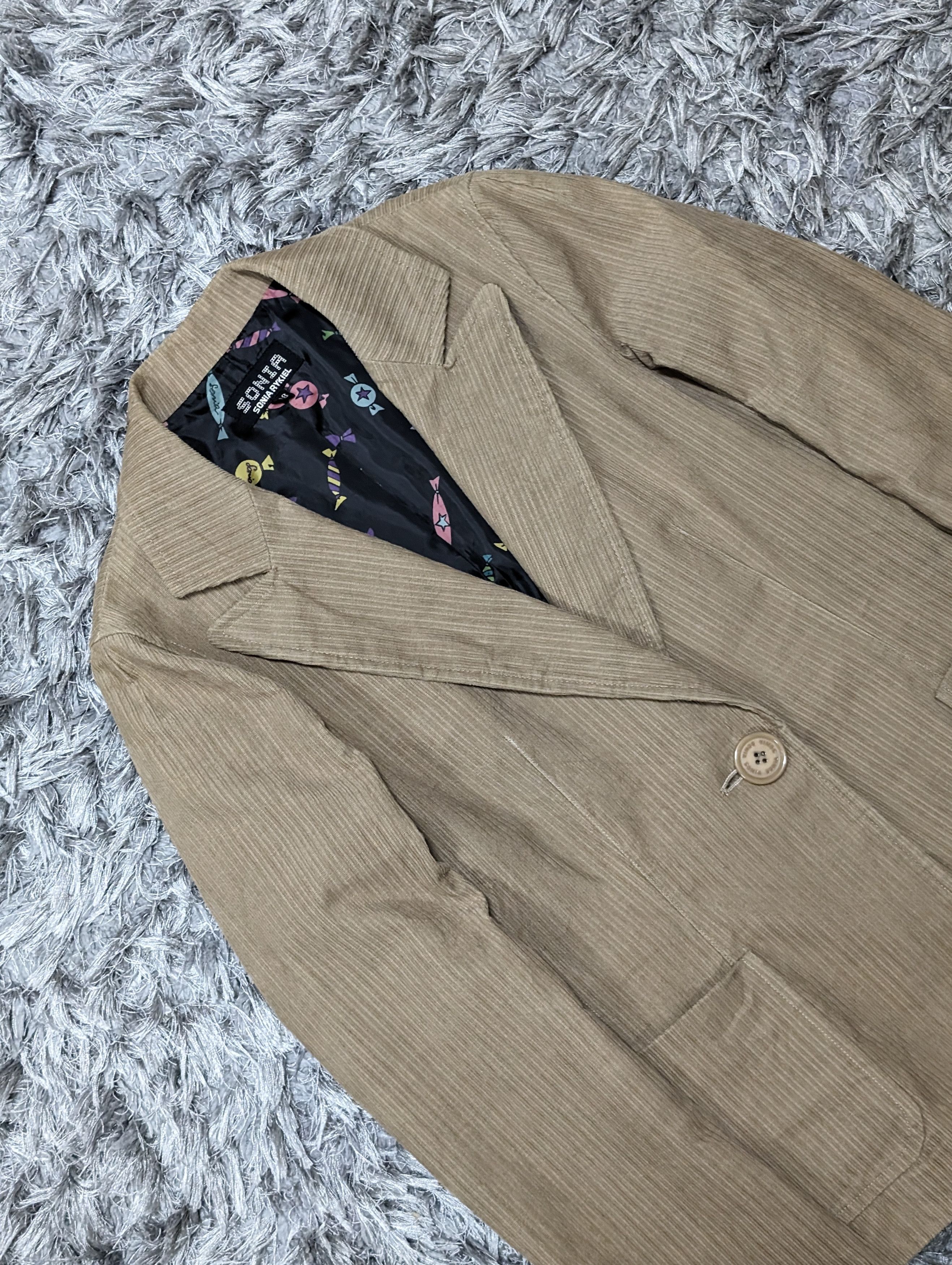 Sonia Rykiel Sonia by Sonia Rykiel Single Button Stripe Jacket Coat Size S / US 4 / IT 40 - 5 Thumbnail