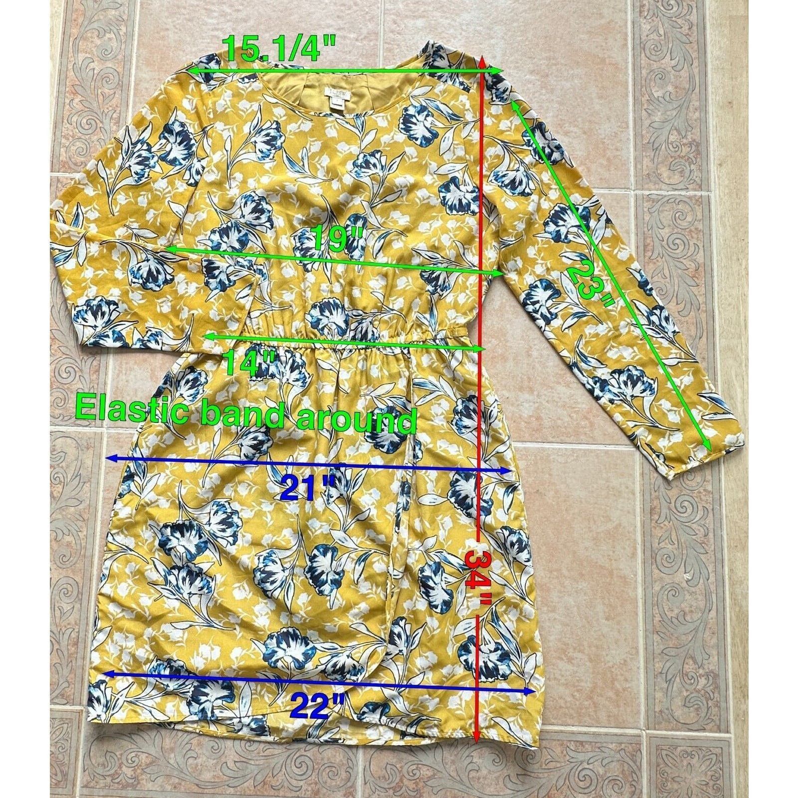 J.Crew J. Crew Floral lined Long sleeve Dress Size 4 Size S / US 4 / IT 40 - 2 Thumbnail