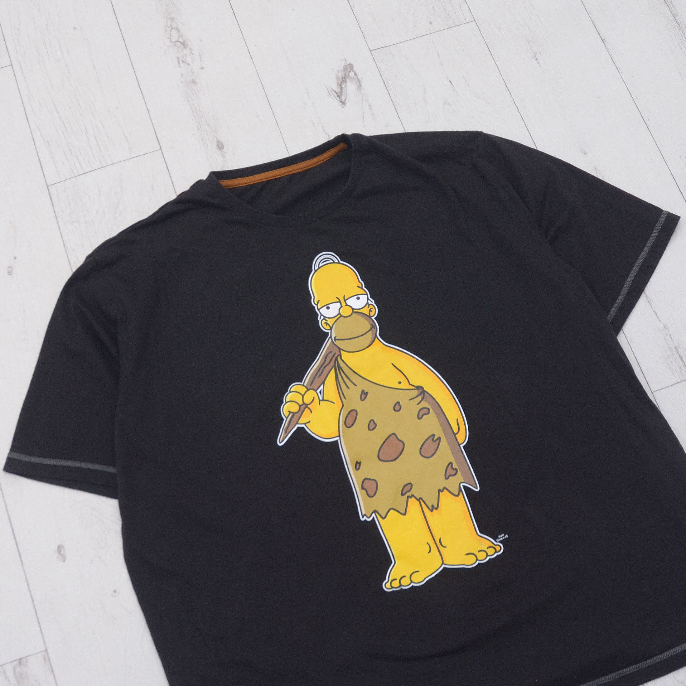 The Simpsons × Vintage Vintage Homer SIMPSONS Flintstones Caveman funny Tee 2009 Size US XL / EU 56 / 4 - 2 Thumbnail