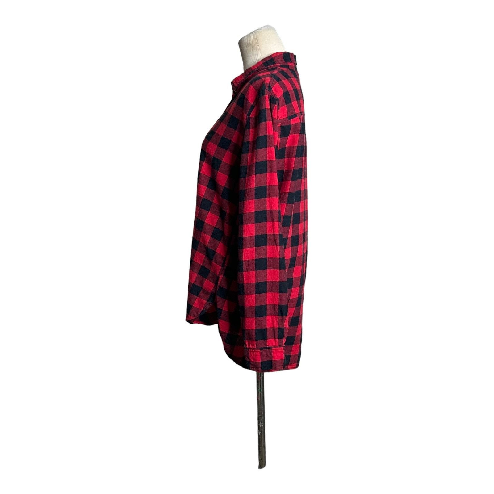H&M H&M red black plaid long sleeves button flannel shirt size 8 Size M / US 6-8 / IT 42-44 - 8 Thumbnail