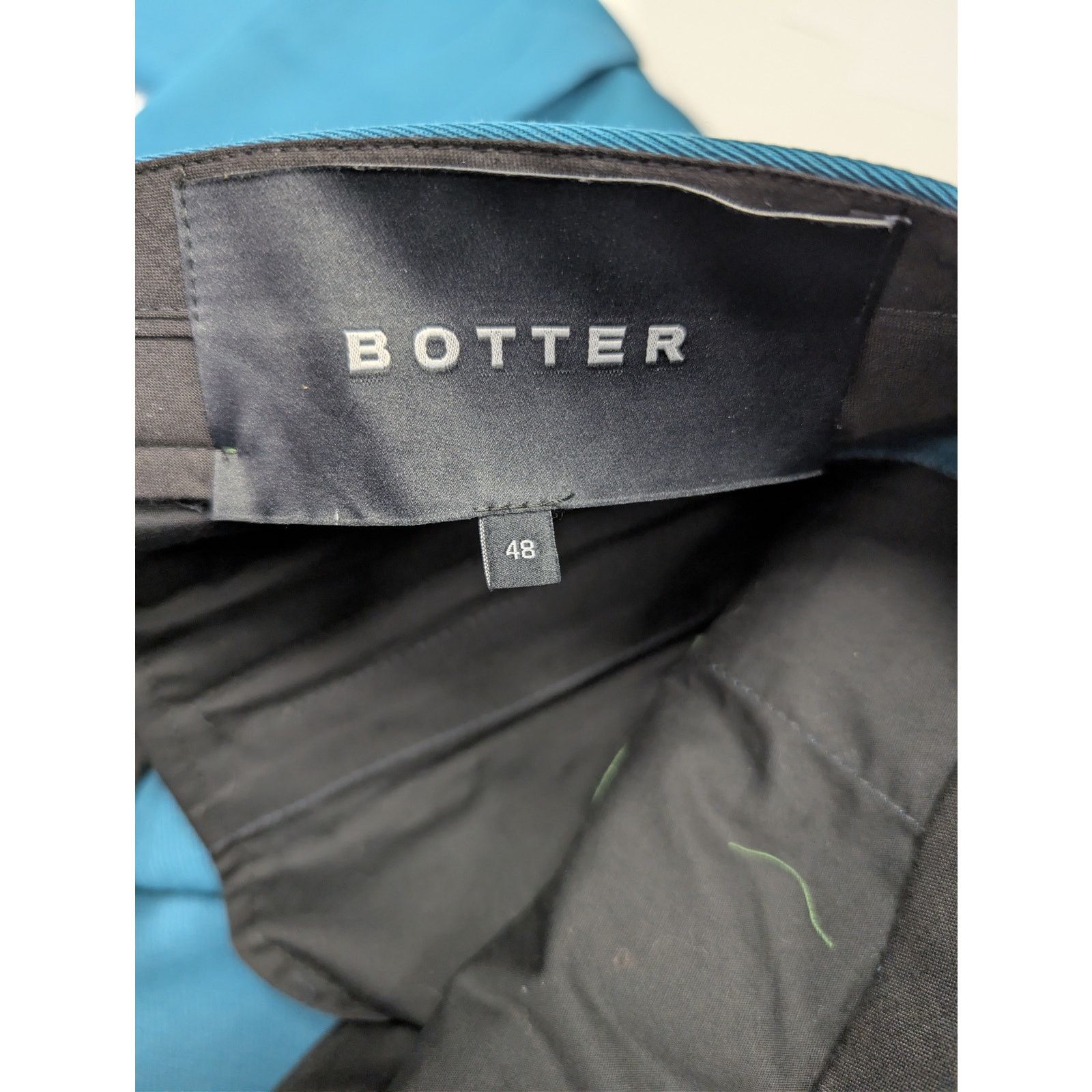 BOTTER o1rshd1 CC20 Wool Classic Trouser with Pleated in Petrol Size US 32 / EU 48 - 15 Thumbnail