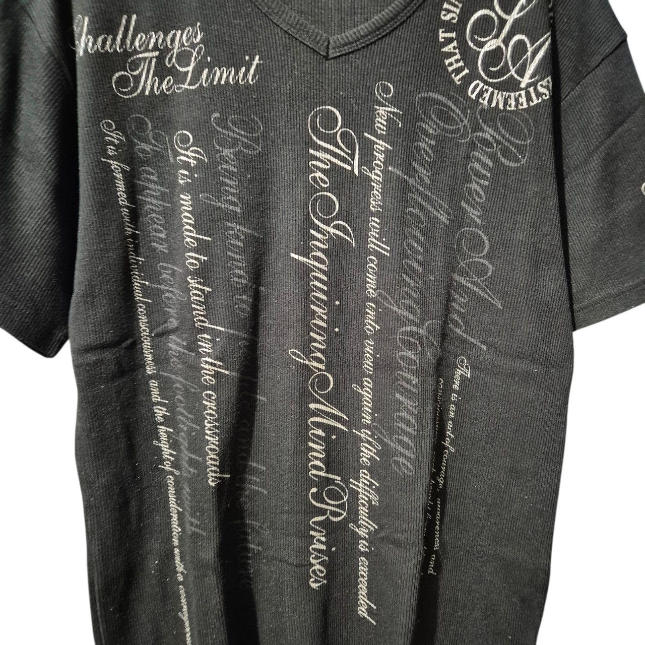 Japanese Brand Black Label poem Tshirt - ifsixwasnine lgb kmrii style Size US L / EU 52-54 / 3 - 2 Thumbnail