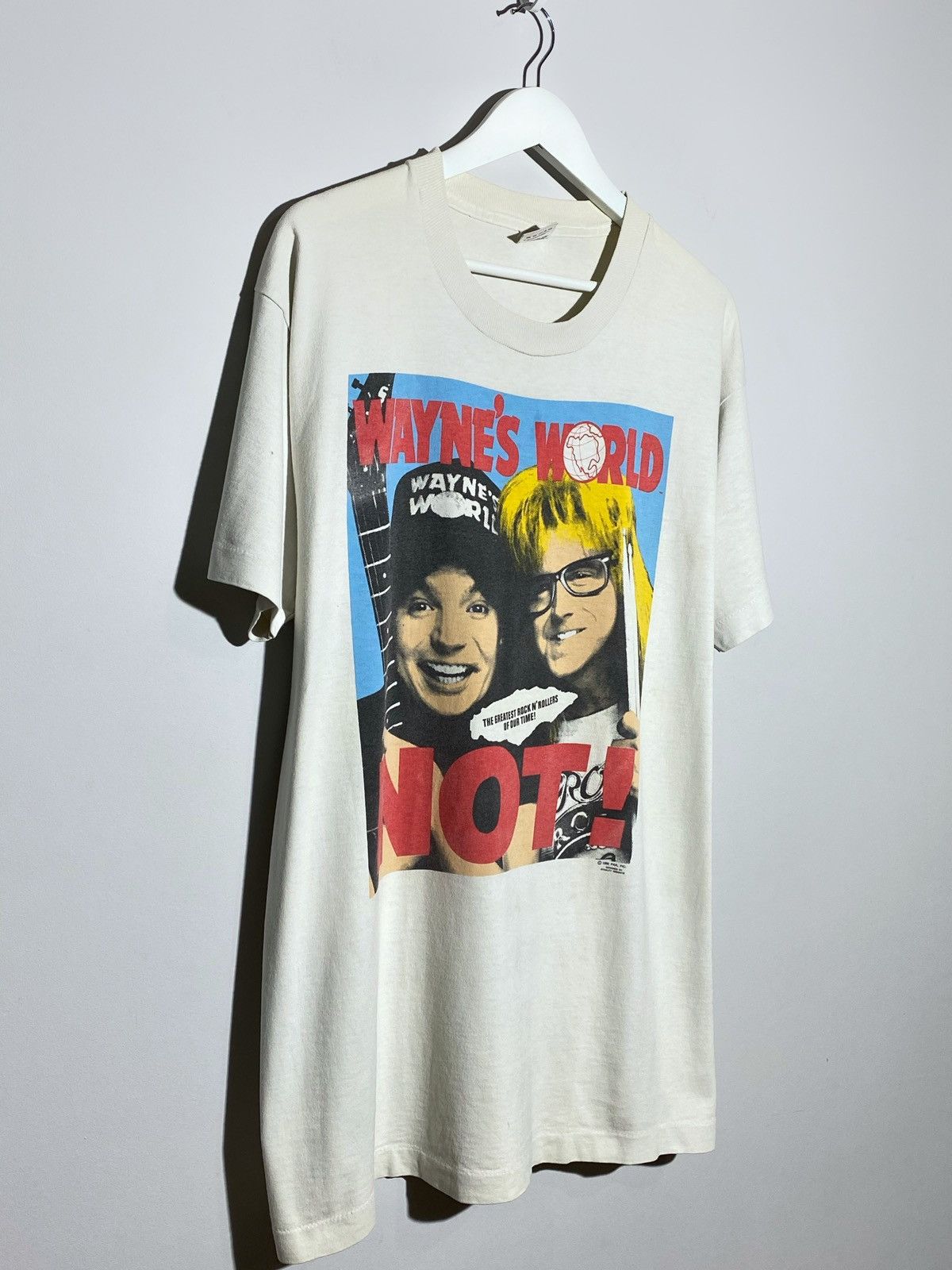 Fruit Of The Loom Vintage 90s Wayne's World 1992 Movie Promo Stanley Desantis Size US XL / EU 56 / 4 - 2 Thumbnail