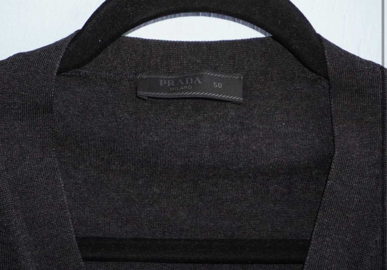 Prada PRADA SS2021 Gray Wool Cardigan Raf Simons Sweater Black tag Size US M / EU 48-50 / 2 - 6 Thumbnail