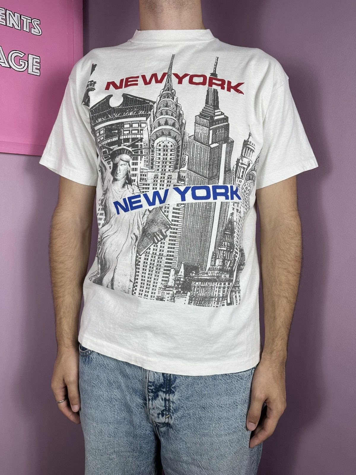 Other New York Vintage T Shirt Tee Single Stitch Statue of Liberty Size US M / EU 48-50 / 2 - 2 Thumbnail