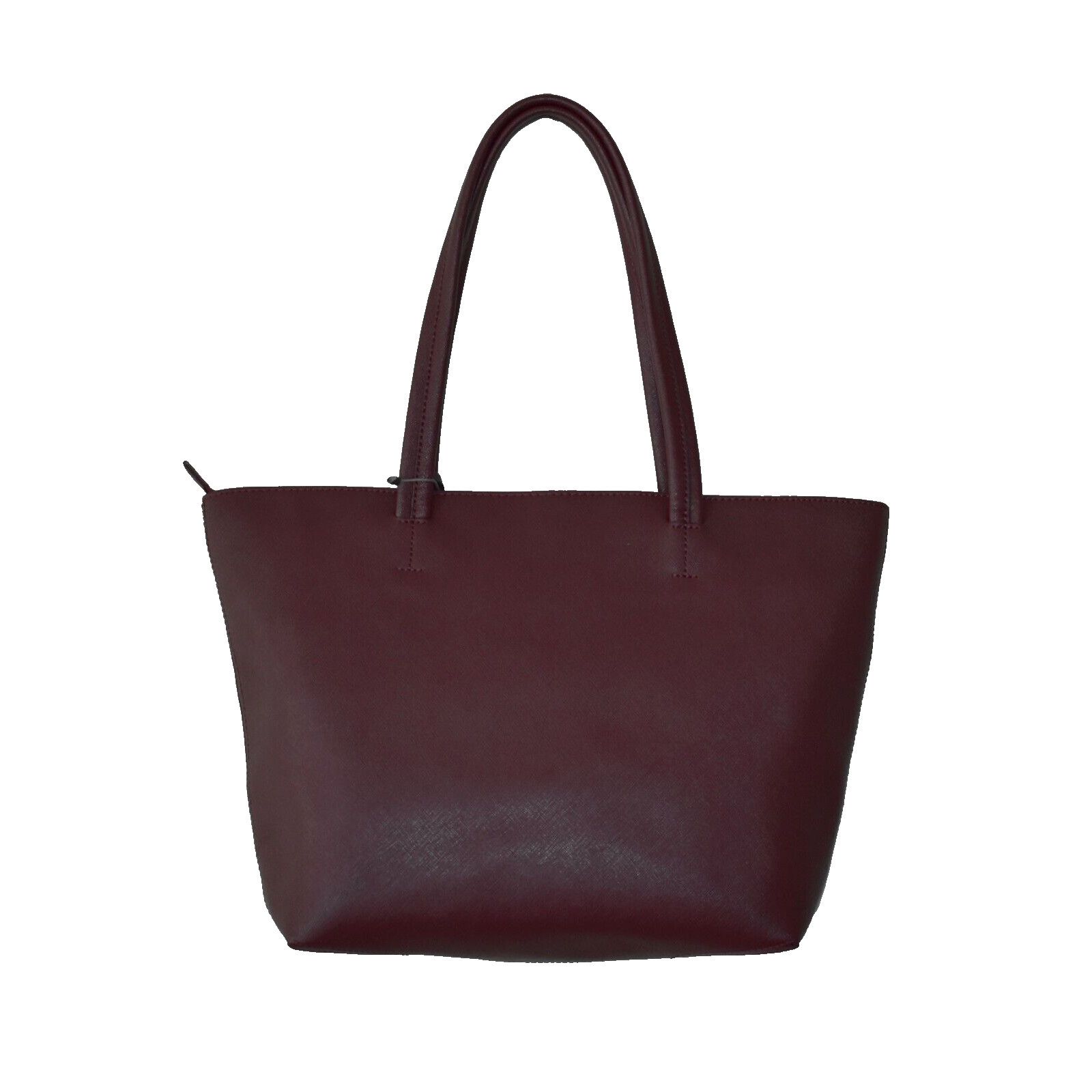 NWT VINCE CAMUTO Leila Merlot Saffiano Leather Smll Tote Bag