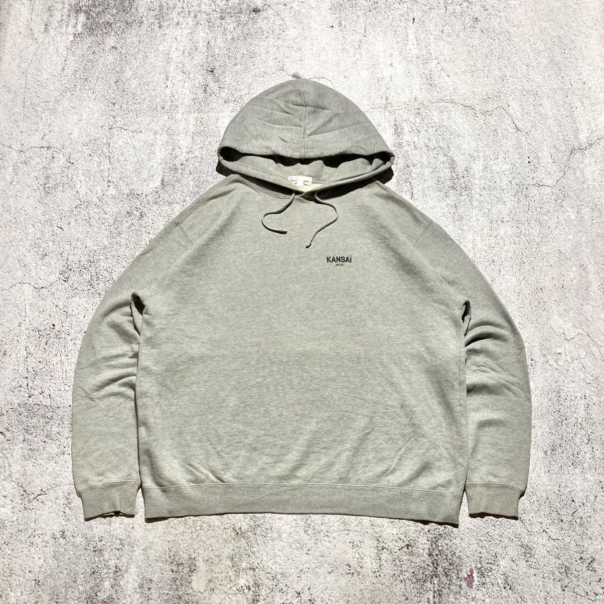 Kansai Yamamoto 🇯🇵 2000s Kansai Yamamoto Japan Big Logo Font Hoodie Grey Size US XL / EU 56 / 4 - 6 Thumbnail