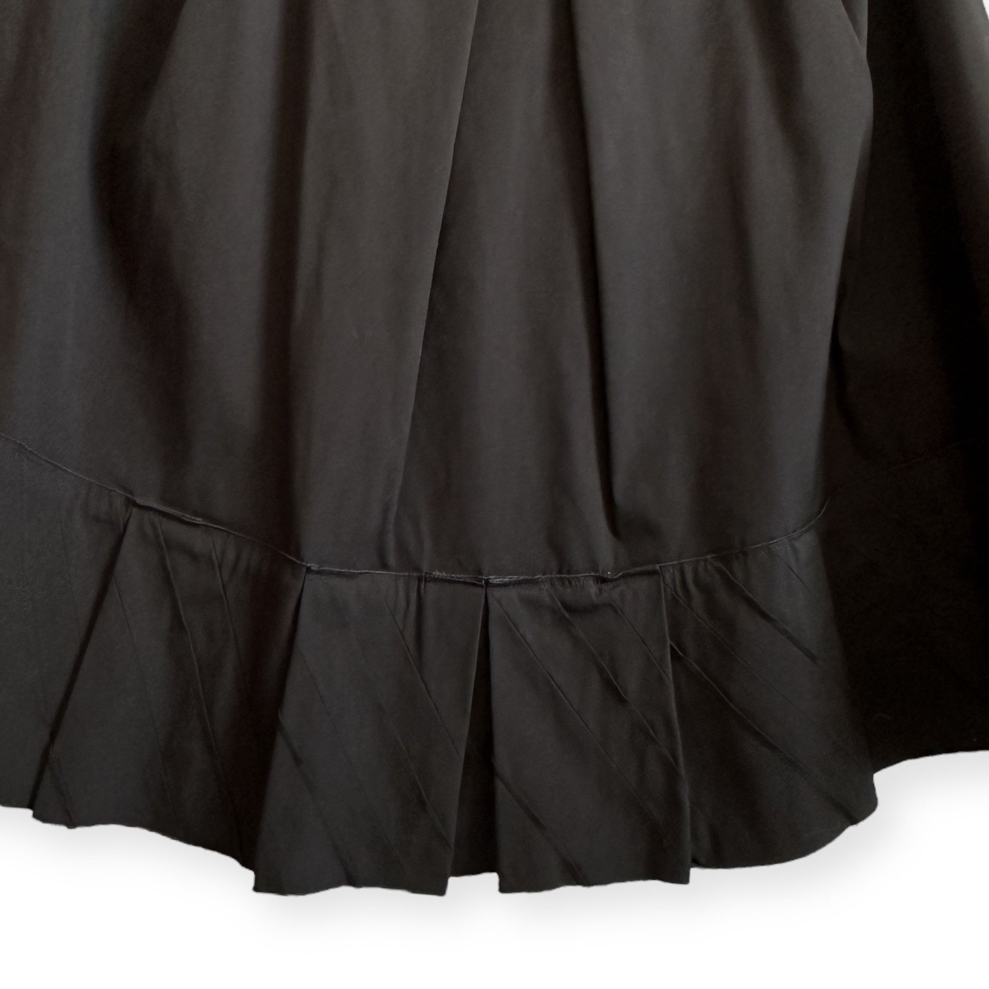 Prada Prada A line Black Cotton Skirt, Size 46 Italy/L, Never worn Size 32" / US 10 / IT 46 - 8 Thumbnail