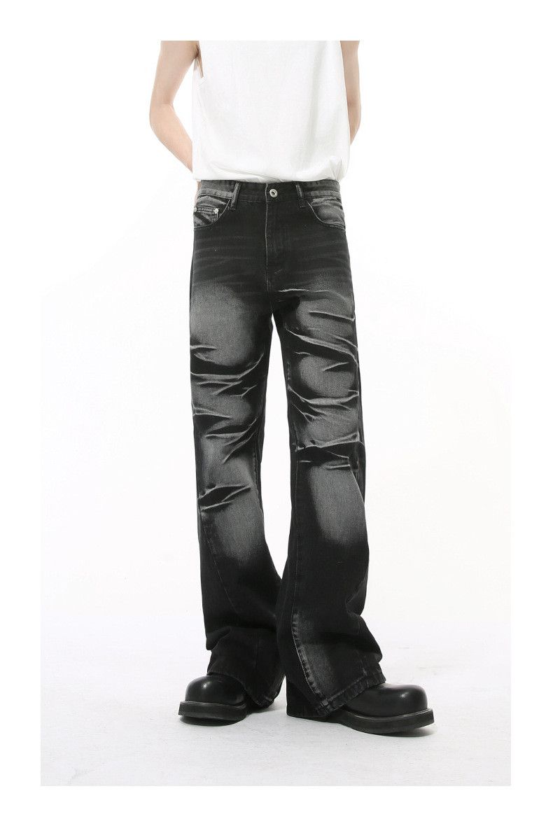Japanese Brand × Jean Vintage Washed Heavy Loose Bootcut Jeans Size US 32 / EU 48 - 2 Thumbnail