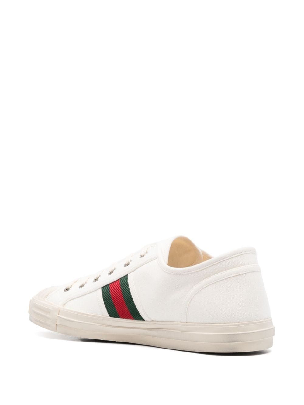 Gucci o1loc1c0625 Web-Trim Sneakers in White Size US 10.5 / EU 43-44 - 3 Thumbnail