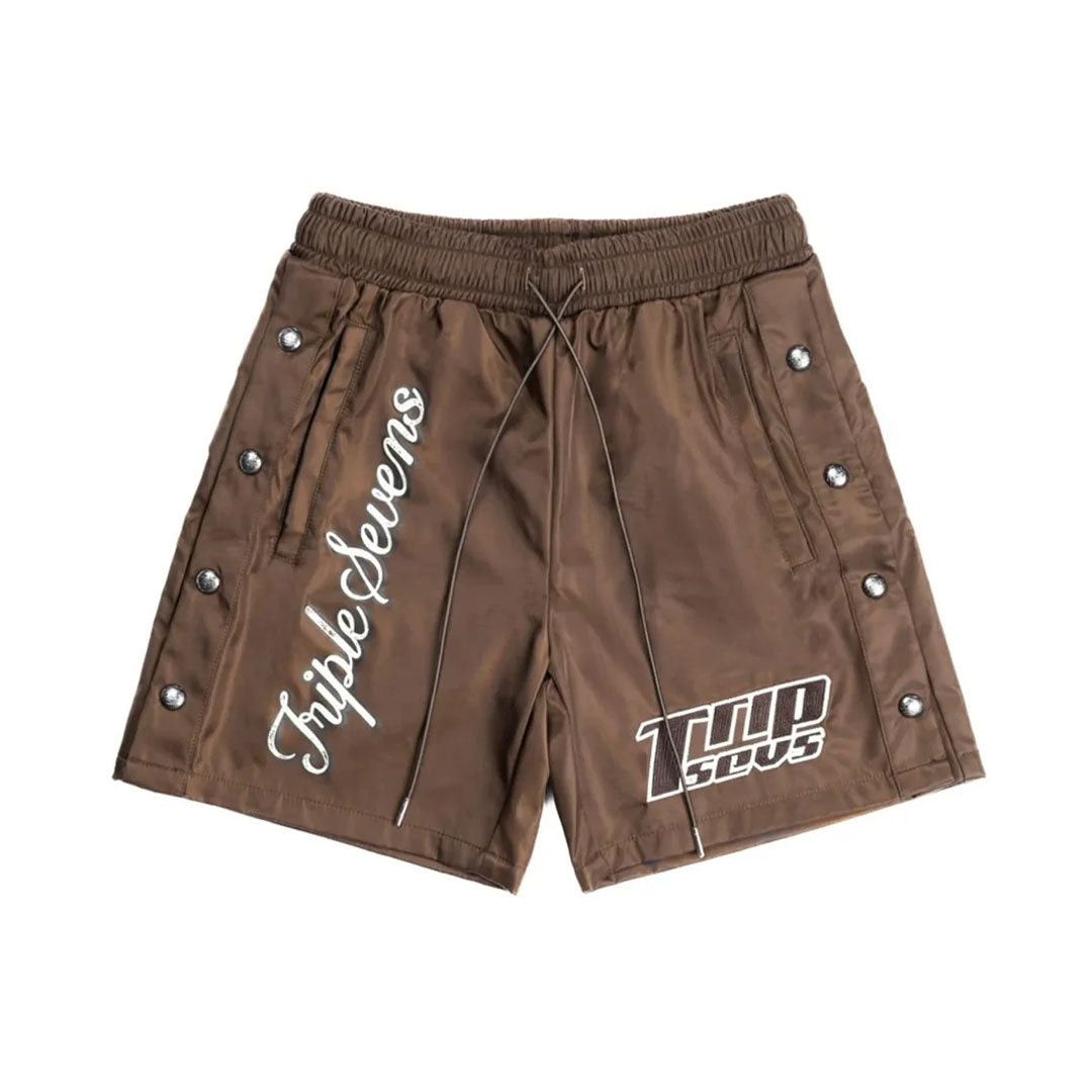 TRIPLE SEVENS Nylon Shorts Brown Size 27" / US 4 / IT 40 - 1 Thumbnail