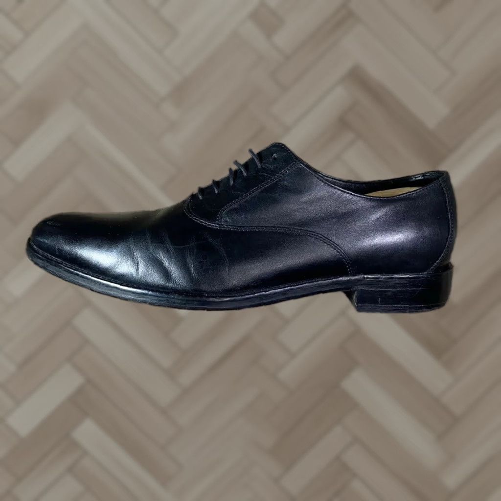Cole Haan Cole Haan Men’s Madison Black Leather Plain Toe Oxfords C10243 US 10.5M Size US 11 / EU 44 - 1 Thumbnail