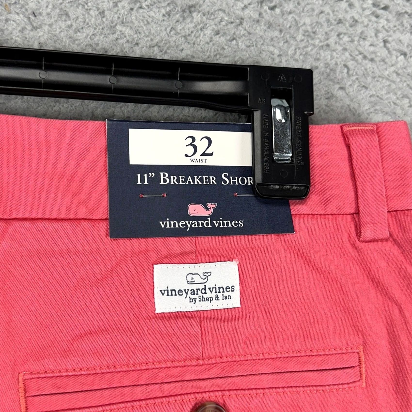 Vineyard Vines Vineyard Vines Breaker Shorts Mens 32X11 Pink Khaki Flat Front Stretch Chino NEW Size US 32 / EU 48 - 6 Thumbnail