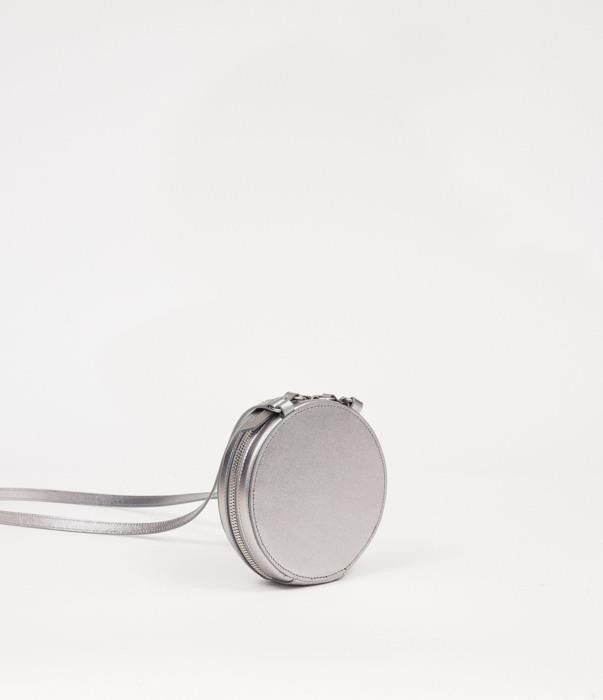 Maison Margiela o1bcso1str0526 Size: OS / Micro Circle Bag in Metallic Grey Size ONE SIZE - 2 Thumbnail
