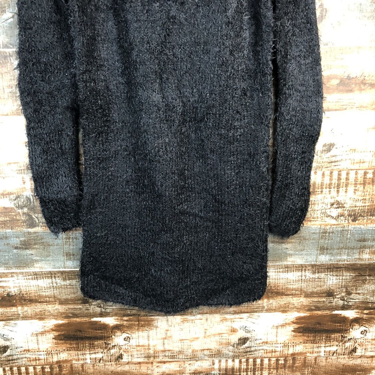 Vintage DL Rienda Black fur shaggy Knitwear #C233 Size M / US 6-8 / IT 42-44 - 6 Thumbnail