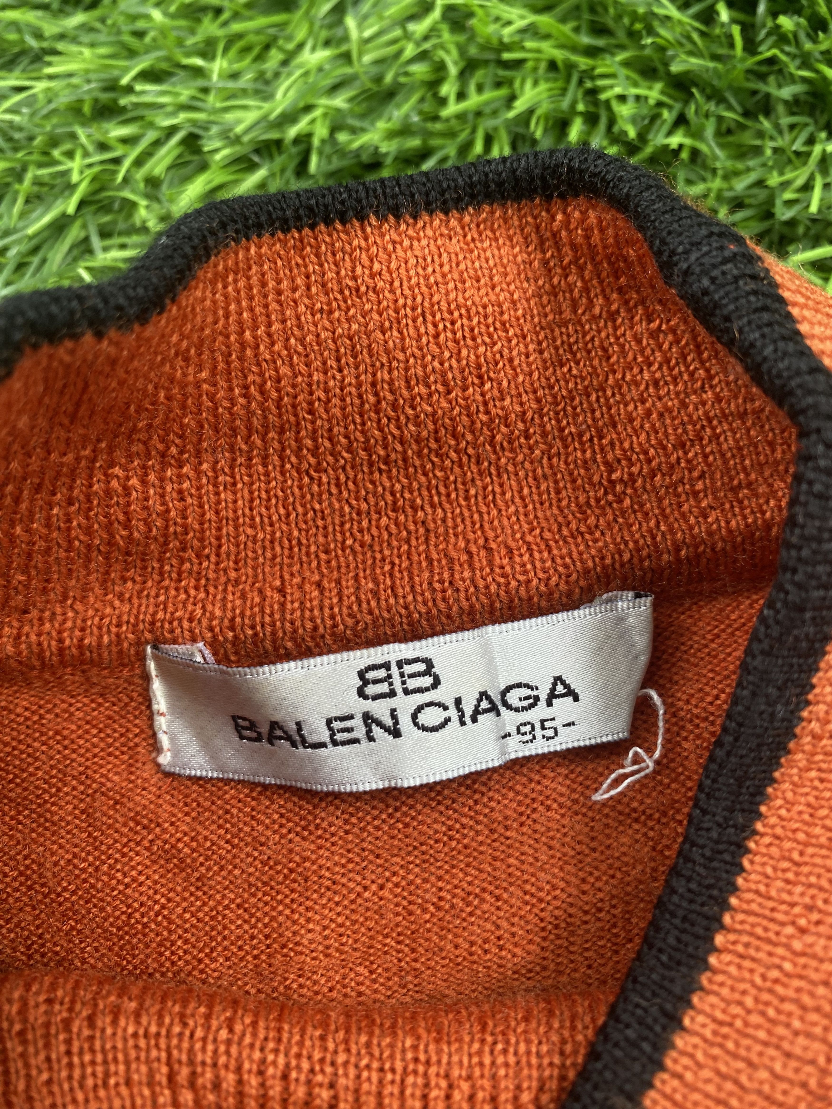 Balenciaga × Vintage Vintage Balenciaga Turtleneck Stripped Sweaters Size M / US 6-8 / IT 42-44 - 4 Thumbnail
