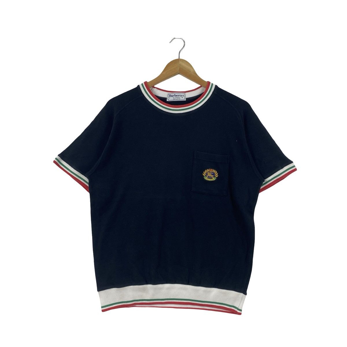 Burberry Vintage BURBERRYS Pocket T-Shirt Sweatshirt Top with Striped Size US L / EU 52-54 / 3 - 4 Thumbnail