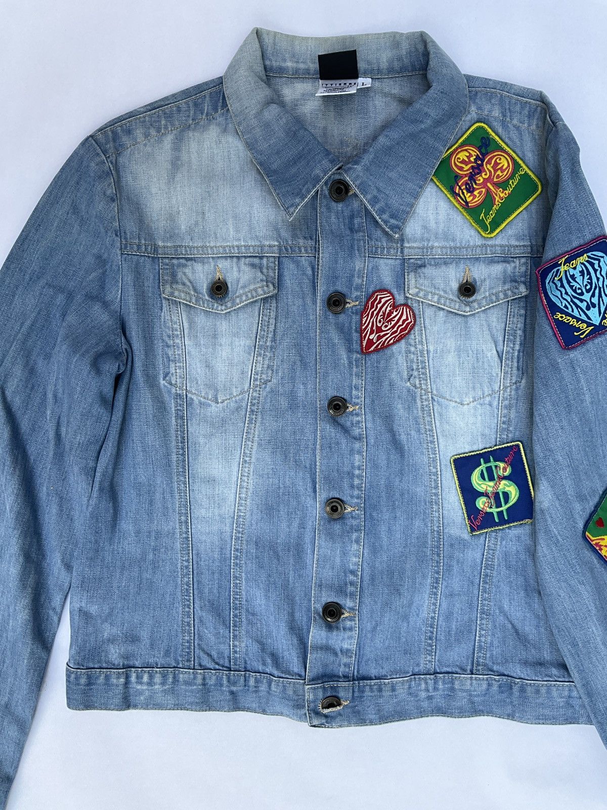 Versace Jeans Couture Versace Jeans Couture denim jacket with patches Size L / US 10 / IT 46 - 12 Thumbnail