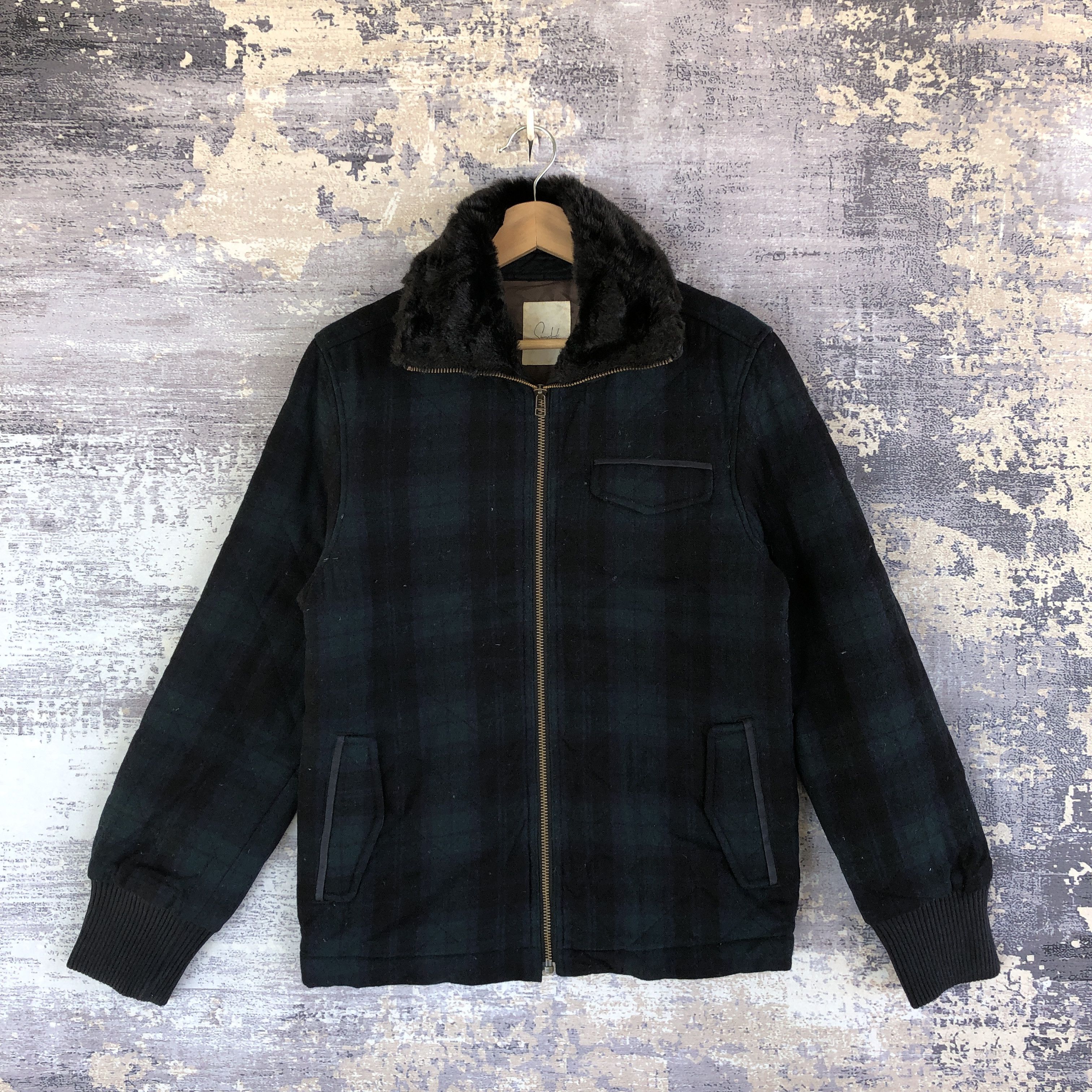 Japanese Brand × Vintage Sunny Cloud Wool Jacket Felissimo Checkered Sherpa Jacket Size US M / EU 48-50 / 2 - 1 Thumbnail