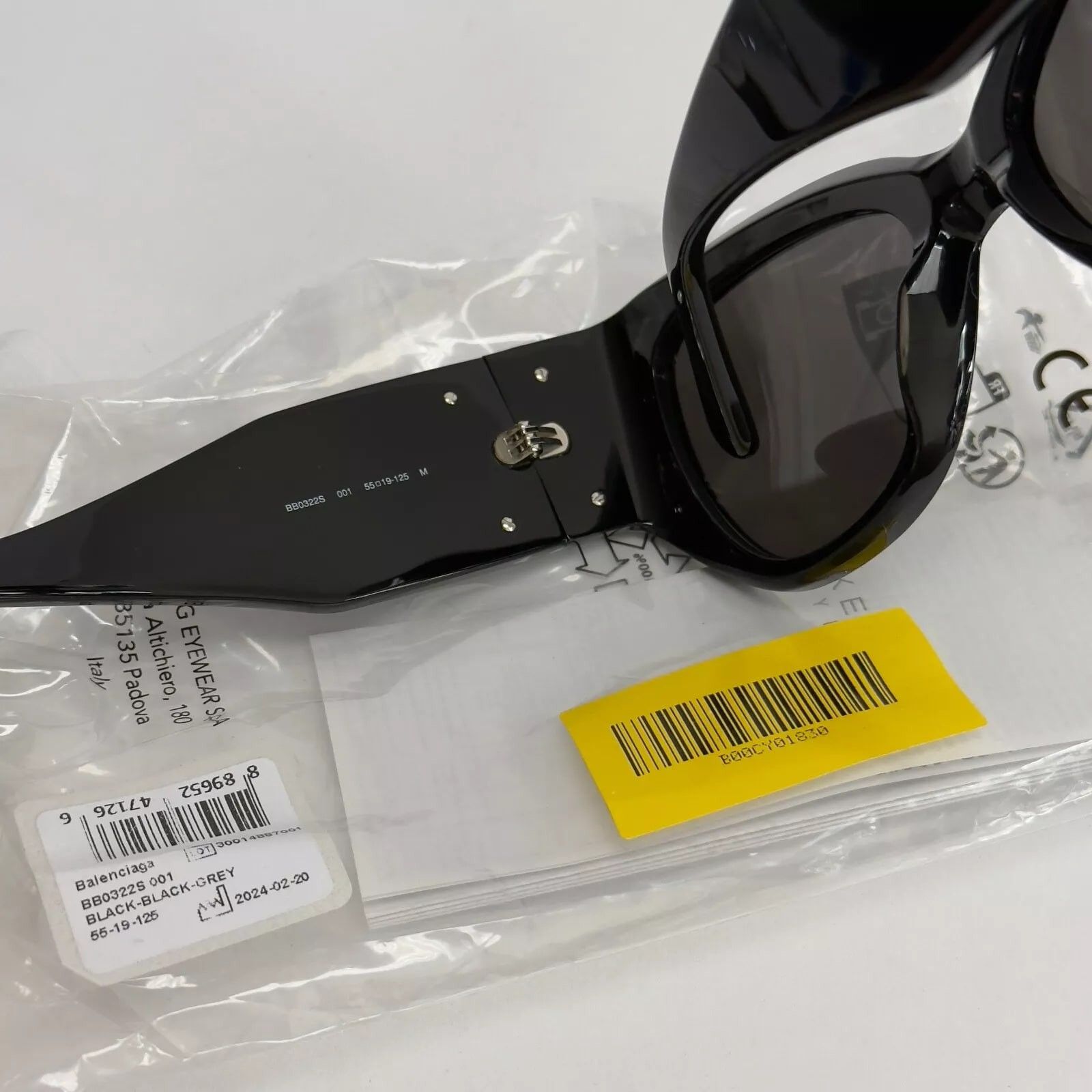 Balenciaga BALENCIAGA BOSSY Cat 0322 Black Fashion Sunglass BB0322S 001 Size ONE SIZE - 3 Thumbnail