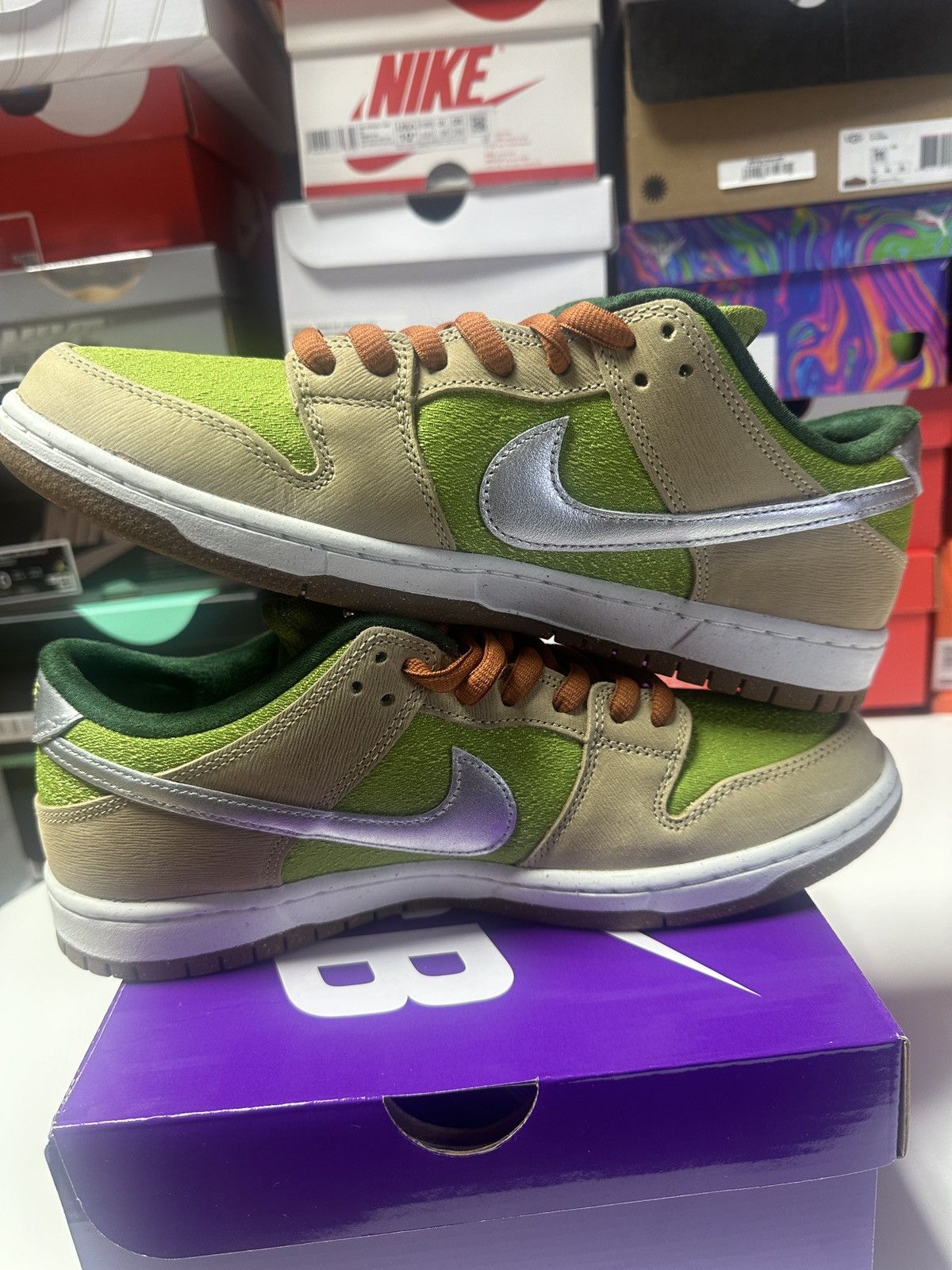 Nike Nike SB Dunk Low Pro WC Sesame Silver Pear Sz 10.5 US MEN Size US 10.5 / EU 43-44 - 3 Thumbnail