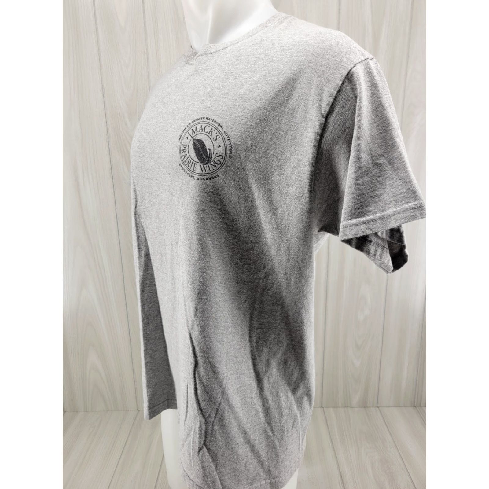 Vintage Mack's Prairie Wings Shirt Mens Large Gray Short Sleeve Crew Neck Size US L / EU 52-54 / 3 - 3 Thumbnail