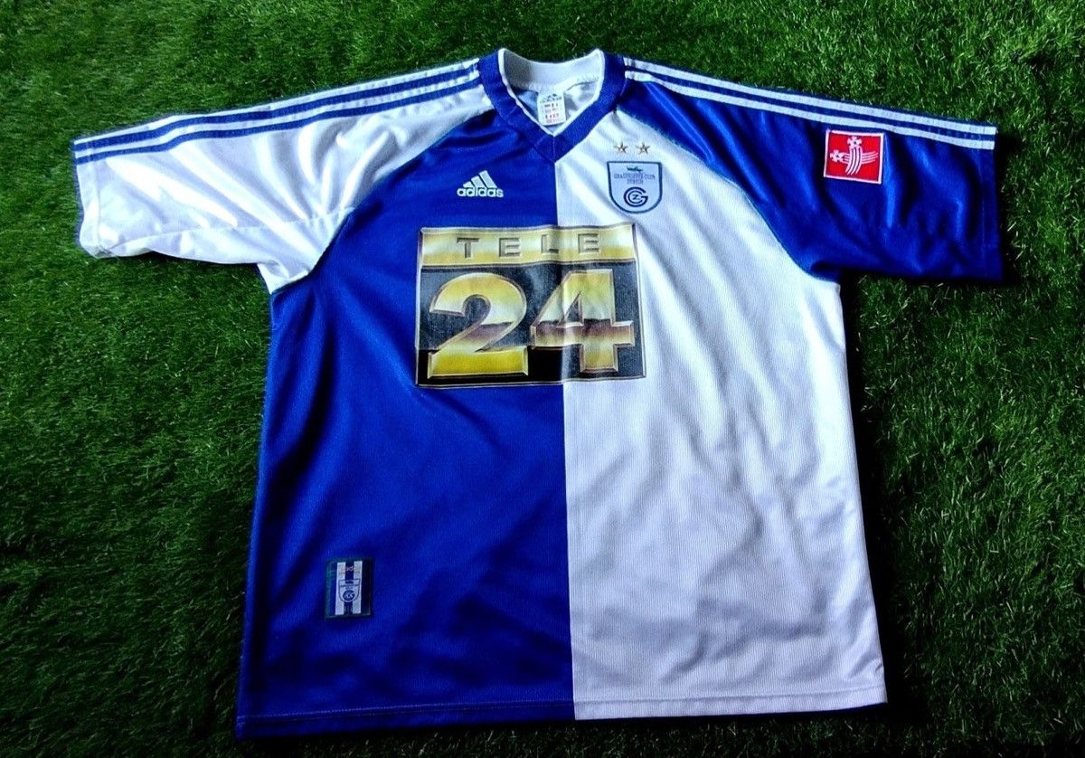 Adidas Grasshoppers Zurich 1999/2000 match worn shirt #21 Berner Size US XL / EU 56 / 4 - 1 Thumbnail