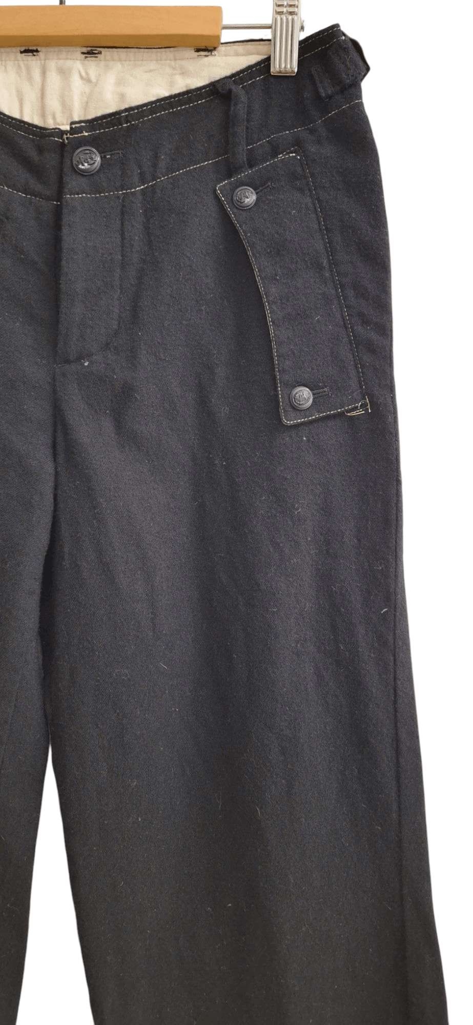 Designer × Pas de Calais Pas De Calais Baggy Wide Wool Adjustable Waist Pants Size US 29 - 3 Thumbnail