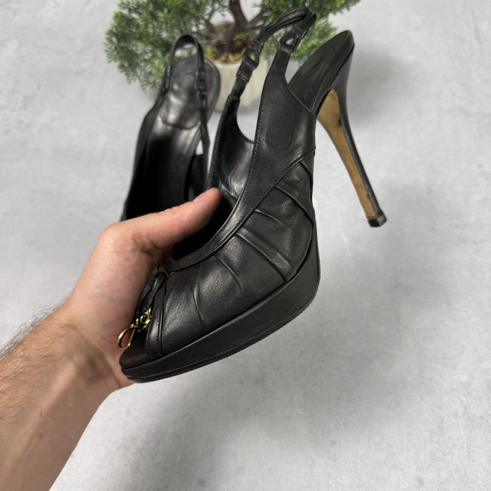 Dior Vintage Christian Dior Heels Black Size 40 Us 10 Metallic Size US 10 / IT 40 - 17 Thumbnail