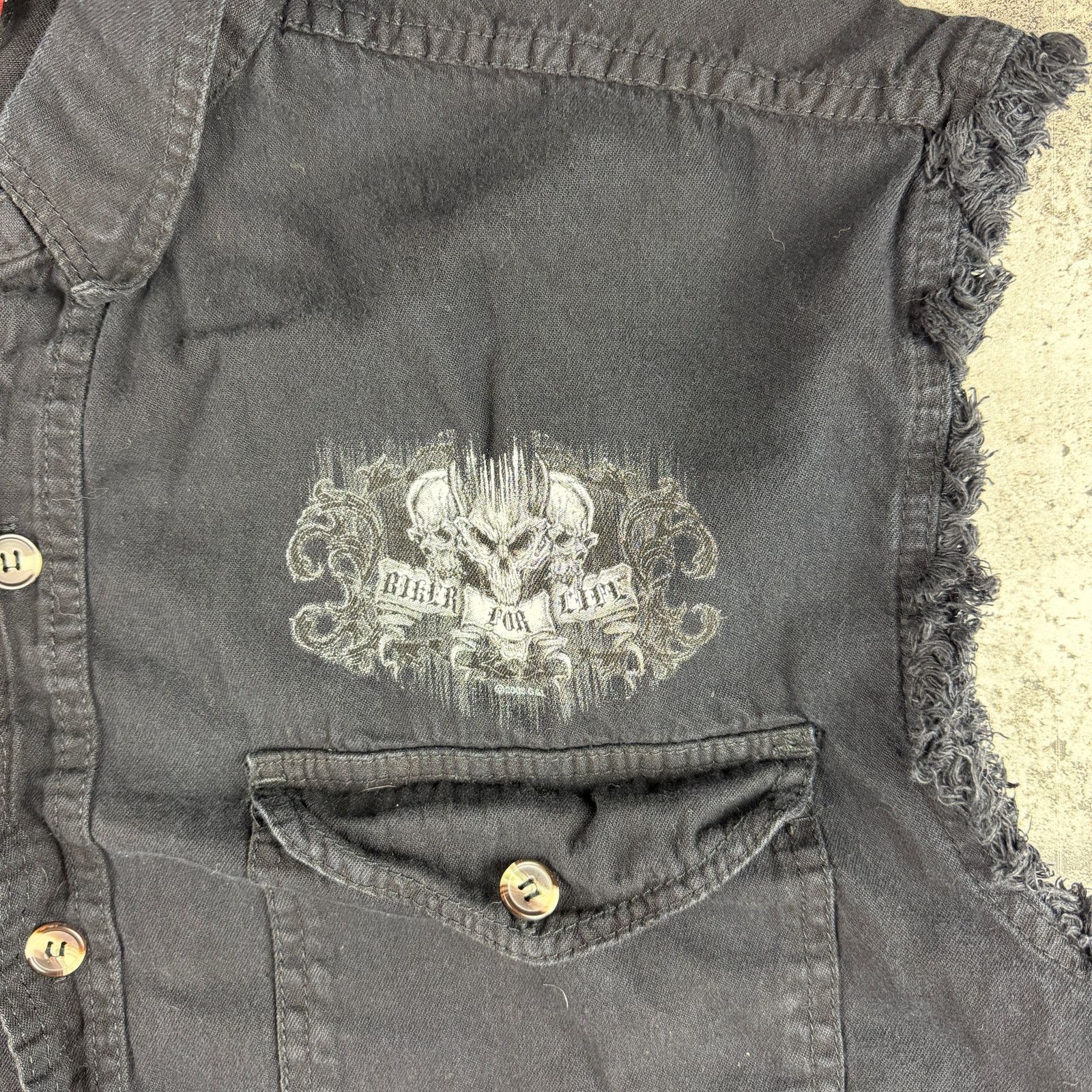 Vintage Y2K Biker Vest Skulls & Wings Y2K Tribal Design Size XL Size US XL / EU 56 / 4 - 3 Thumbnail