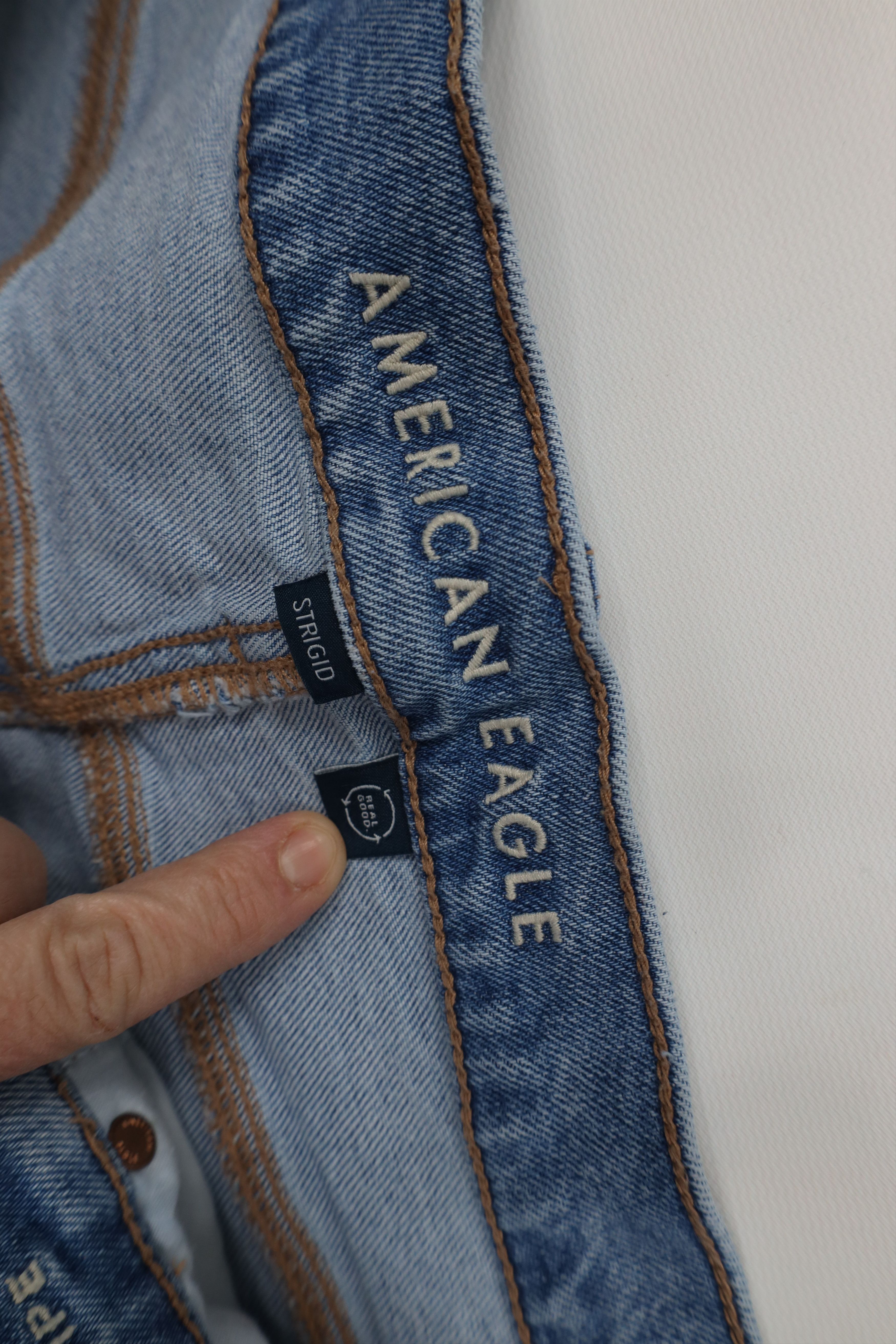 American Eagle Outfitters Vintage Y2K American Eagle Stovepipe Wide Leg Denim Jeans Size 34" / US 12 / IT 48 - 8 Thumbnail