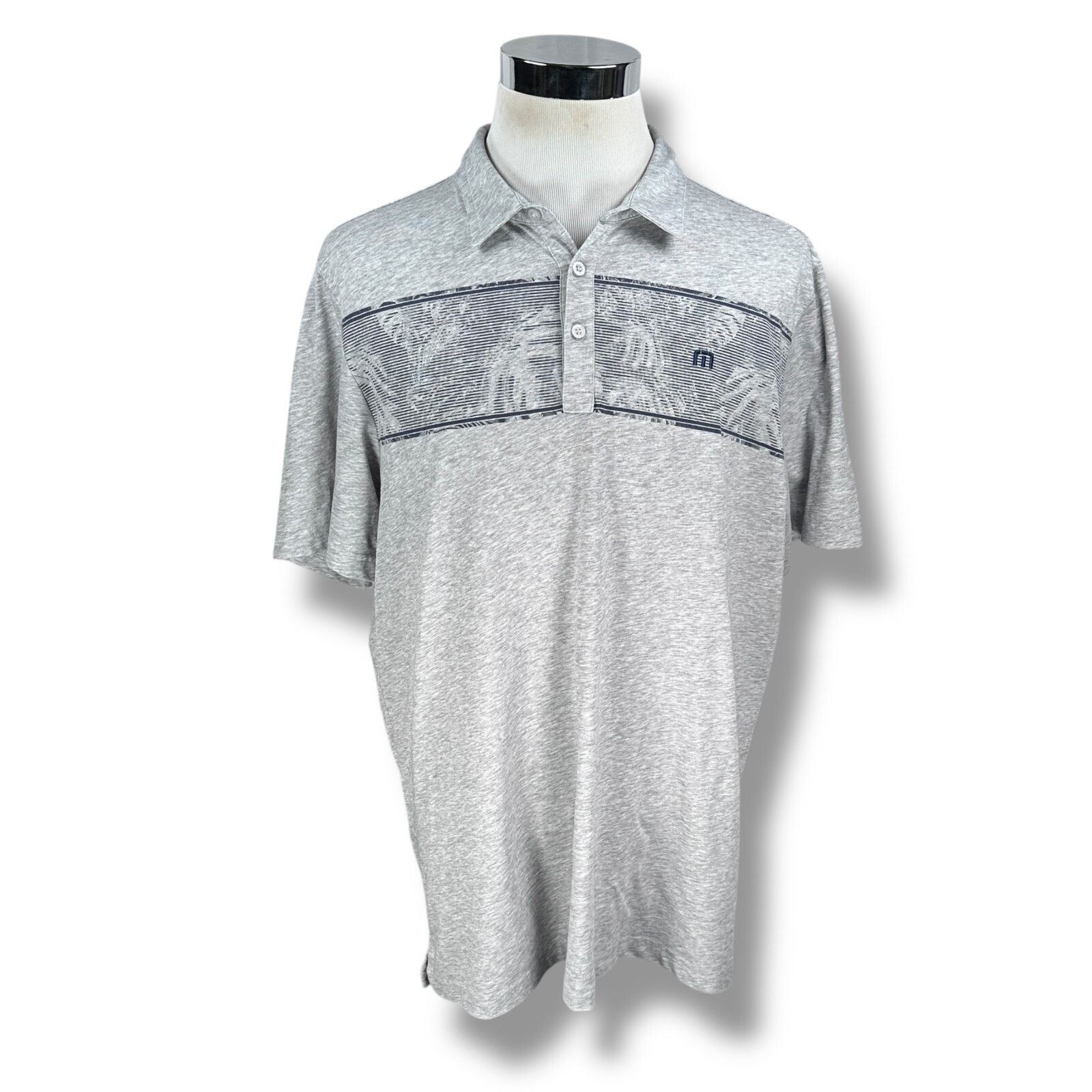 TravisMathew Travis Mathew Make Camp Golf Polo Shirt Men's 2XL XXL Gray Size US XXL / EU 58 / 5 - 1 Thumbnail