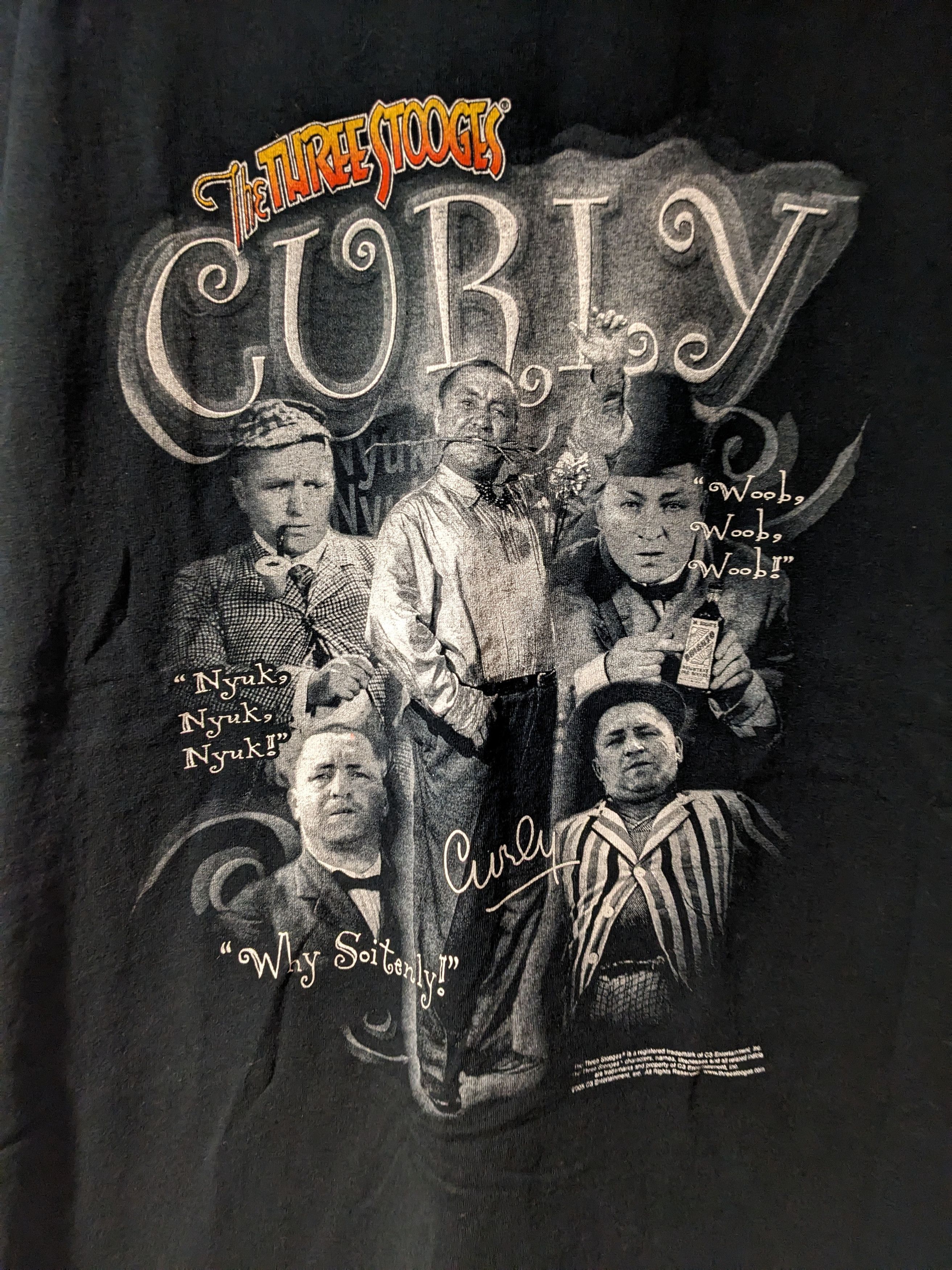 Gildan × Vintage Vintage 2005 The Three Stooges Curly Comedy Tv T-Shirt Size US L / EU 52-54 / 3 - 2 Thumbnail