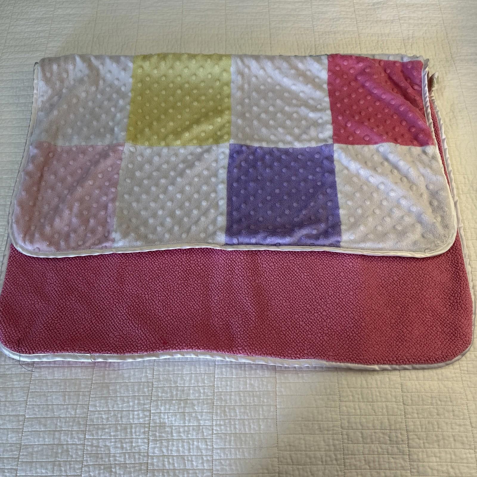 Winners Circle Circo Patchwork Minky Dot Baby Blanket Dobby Pink Sherpa Size ONE SIZE - 2 Thumbnail