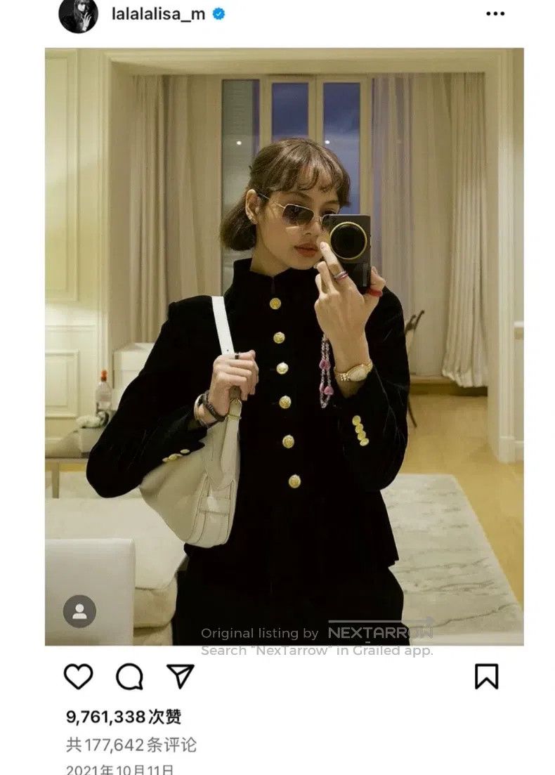 Celine CELINE size 36 Black Velvet Jacket with Gold Buckle Size M / US 6-8 / IT 42-44 - 7 Thumbnail