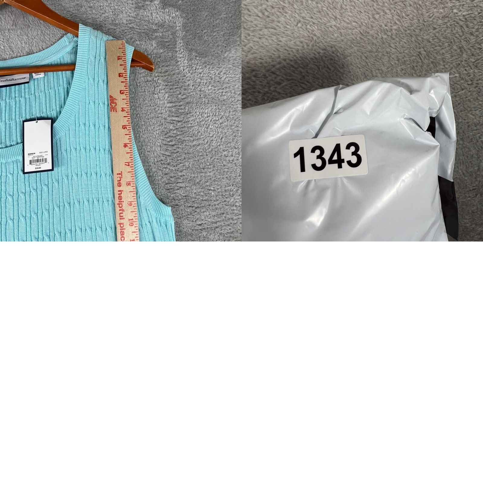 Croft & Barrow Croft & Barrow Sweater Vest Womens XL Blue Cable Knit Sleeveless Tank Top New Size XL / US 12-14 / IT 48-50 - 8 Thumbnail