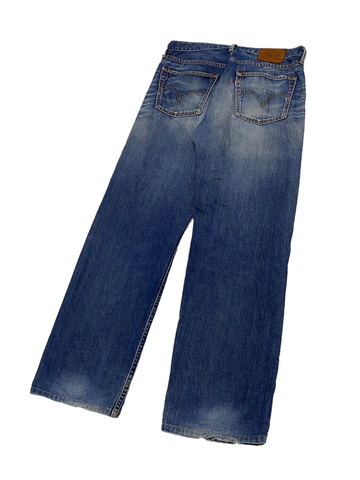 Levi's Levis Strauss 703 Distressed Denim Blue Jean Mud Washed Size US 31 - 10 Thumbnail