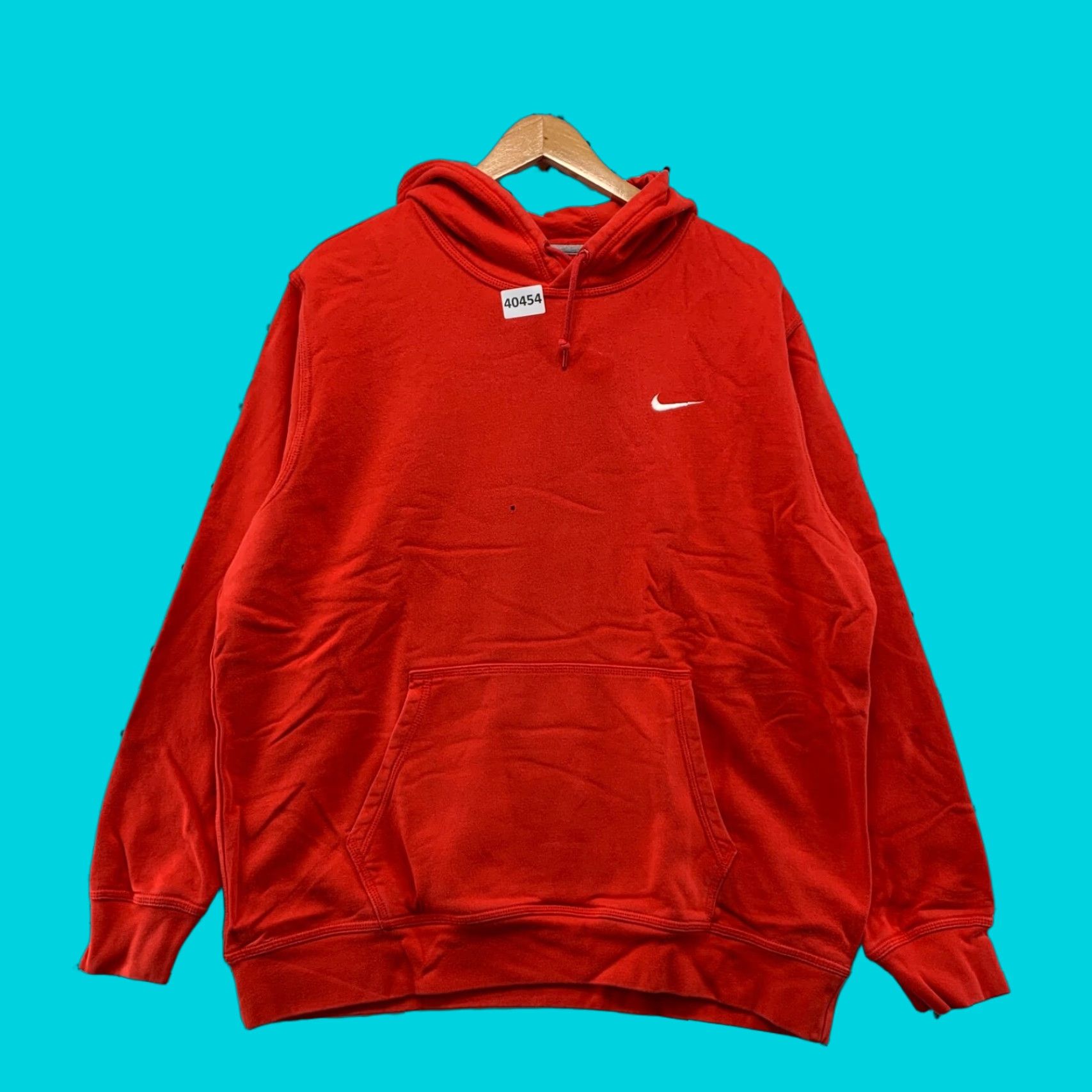 Nike VINTAGE Nike Hoodie Sweatshirt Mens XL Orange White Swoosh Pullover Dressed Up 90s Size US XL / EU 56 / 4 - 1 Thumbnail