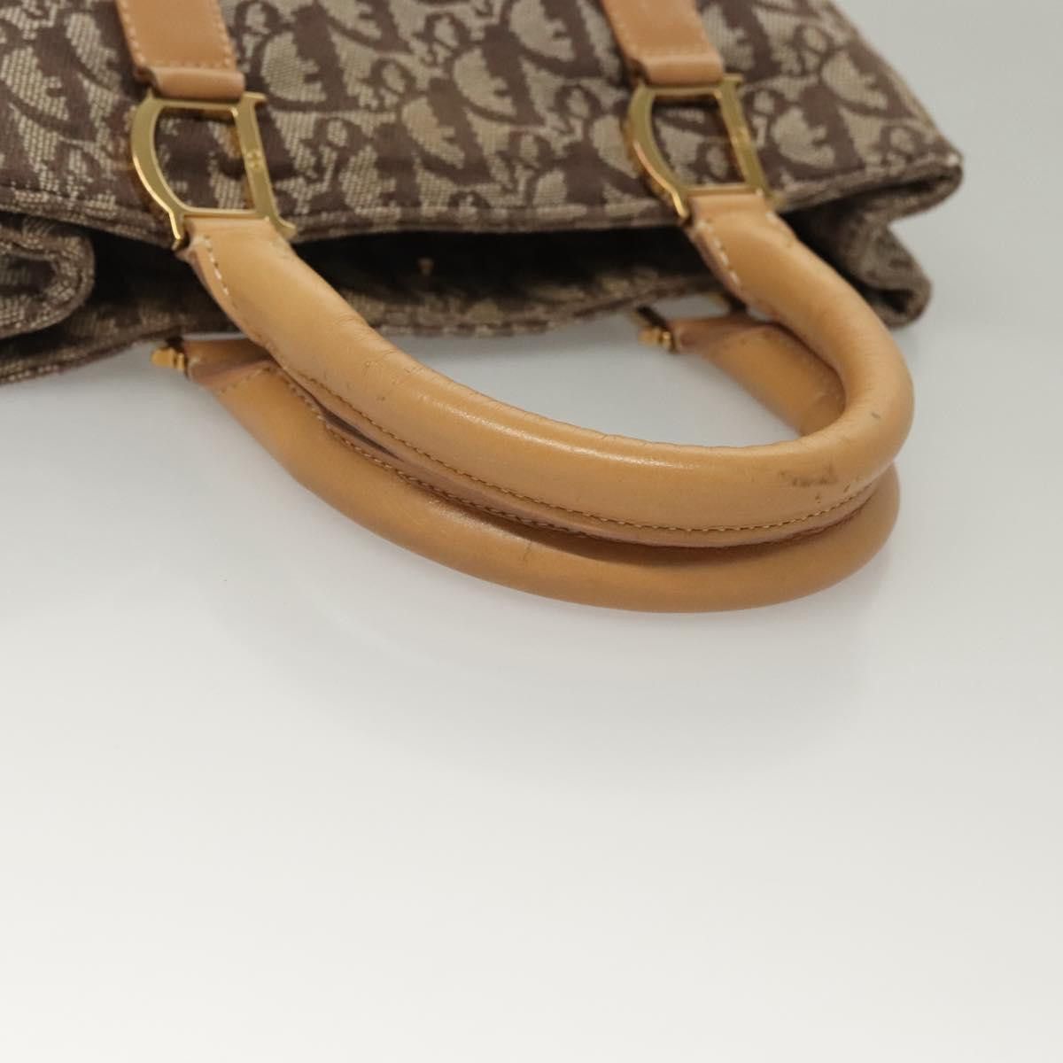 Dior DIOR Trotter Canvas Hand Bag Brown Gold Size ONE SIZE - 7 Thumbnail