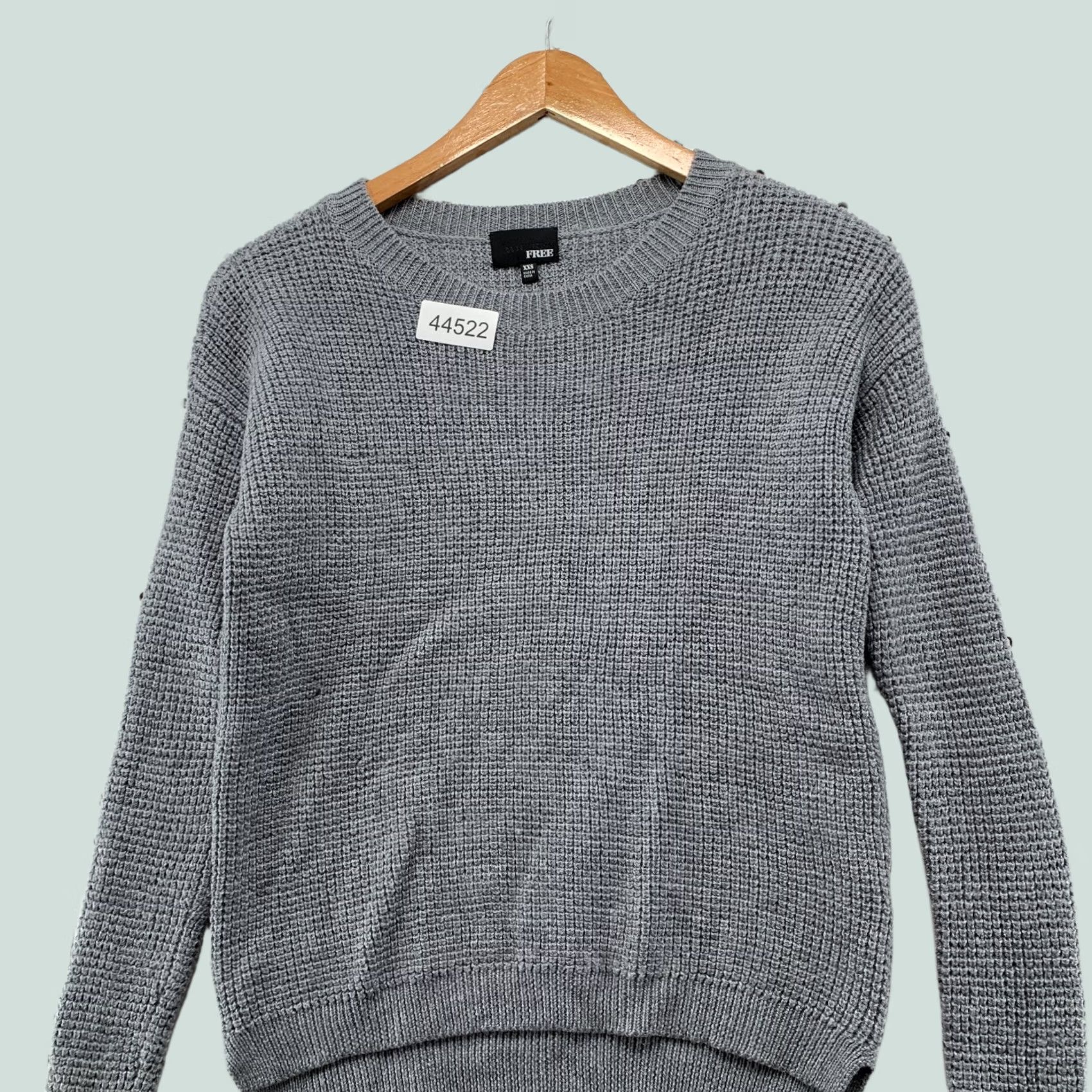 Vintage Wilfred Free Sweater Womens 2XS Gray Waffle Knit Merino Wool Size XXS / US 00 / IT 34 - 1 Thumbnail
