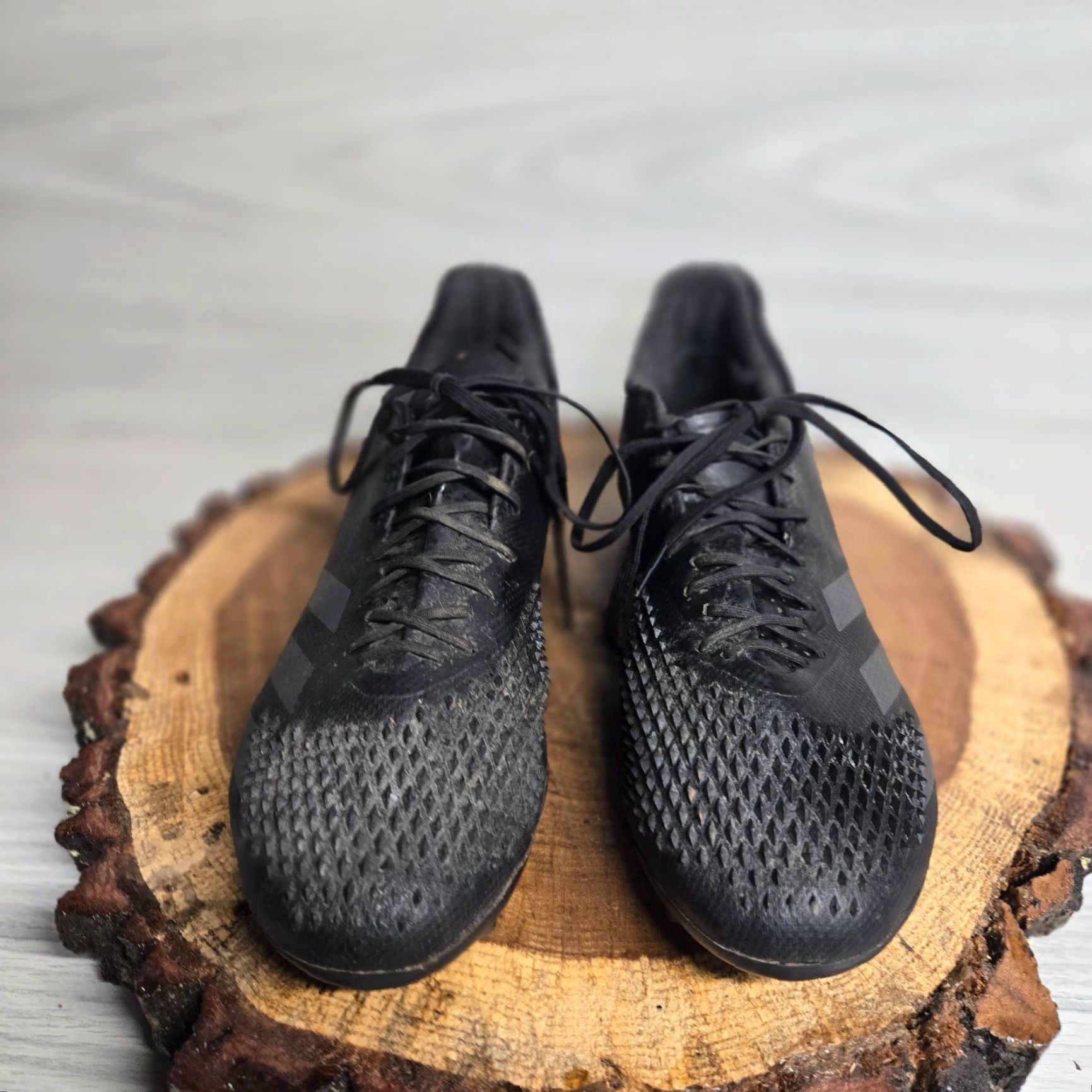 Adidas Adidas Predator 20.2 FG Demonskin Triple Black Soccer Cleats Adult Men's 9.5 Nike? Size US 10 / EU 43 - 3 Thumbnail
