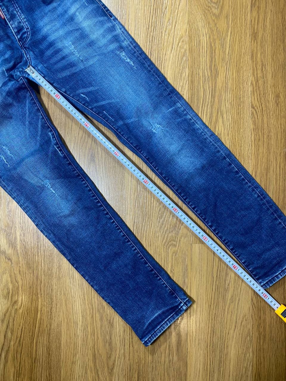 Dsquared2 Dsquared2 Tidy Biker Painted Skater Distressed Skinny Jeans Size US 34 / EU 50 - 3 Thumbnail