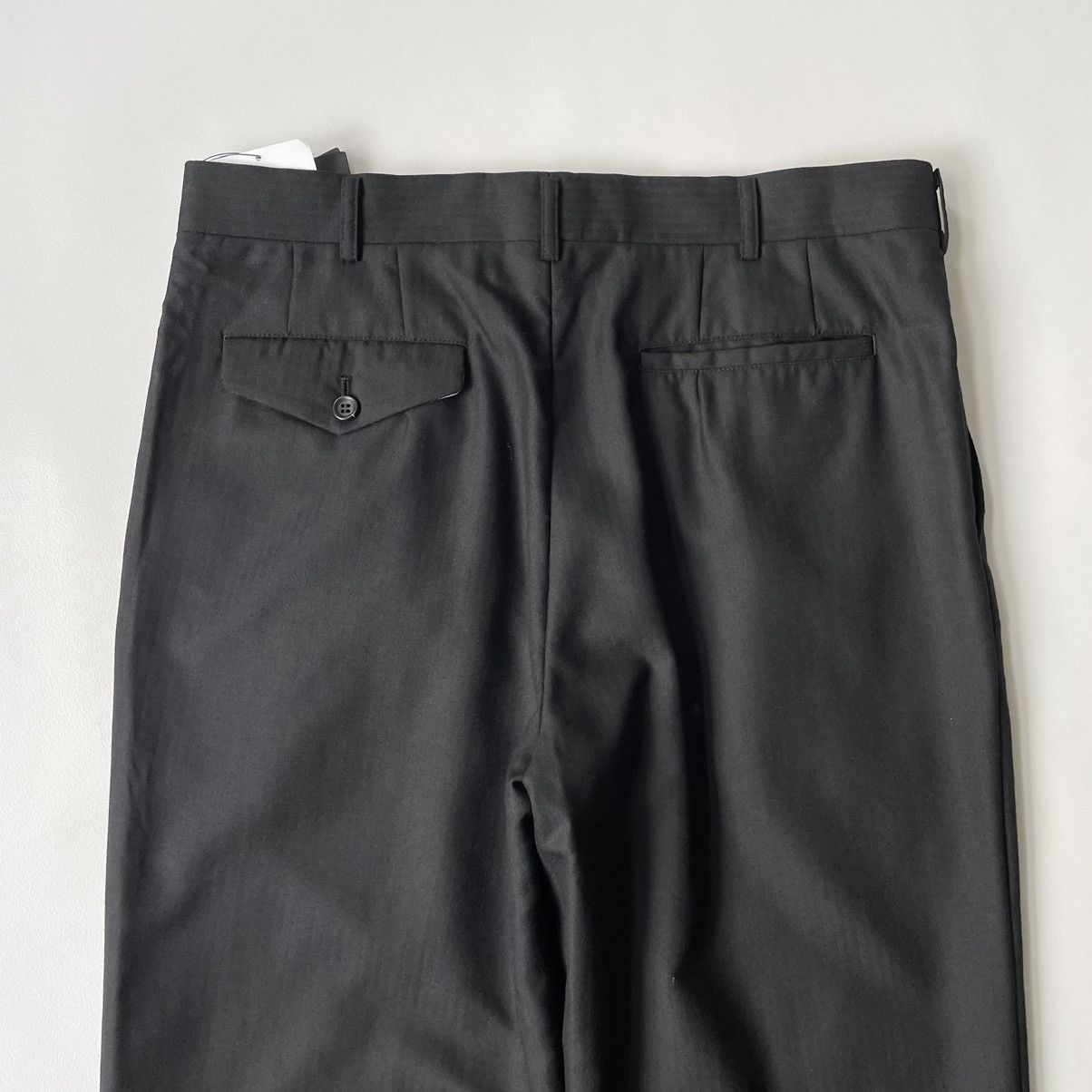 Comme des Garcons S/S 09 Black Chevron Pinstripe Wool Trousers Size US 34 / EU 50 - 13 Thumbnail