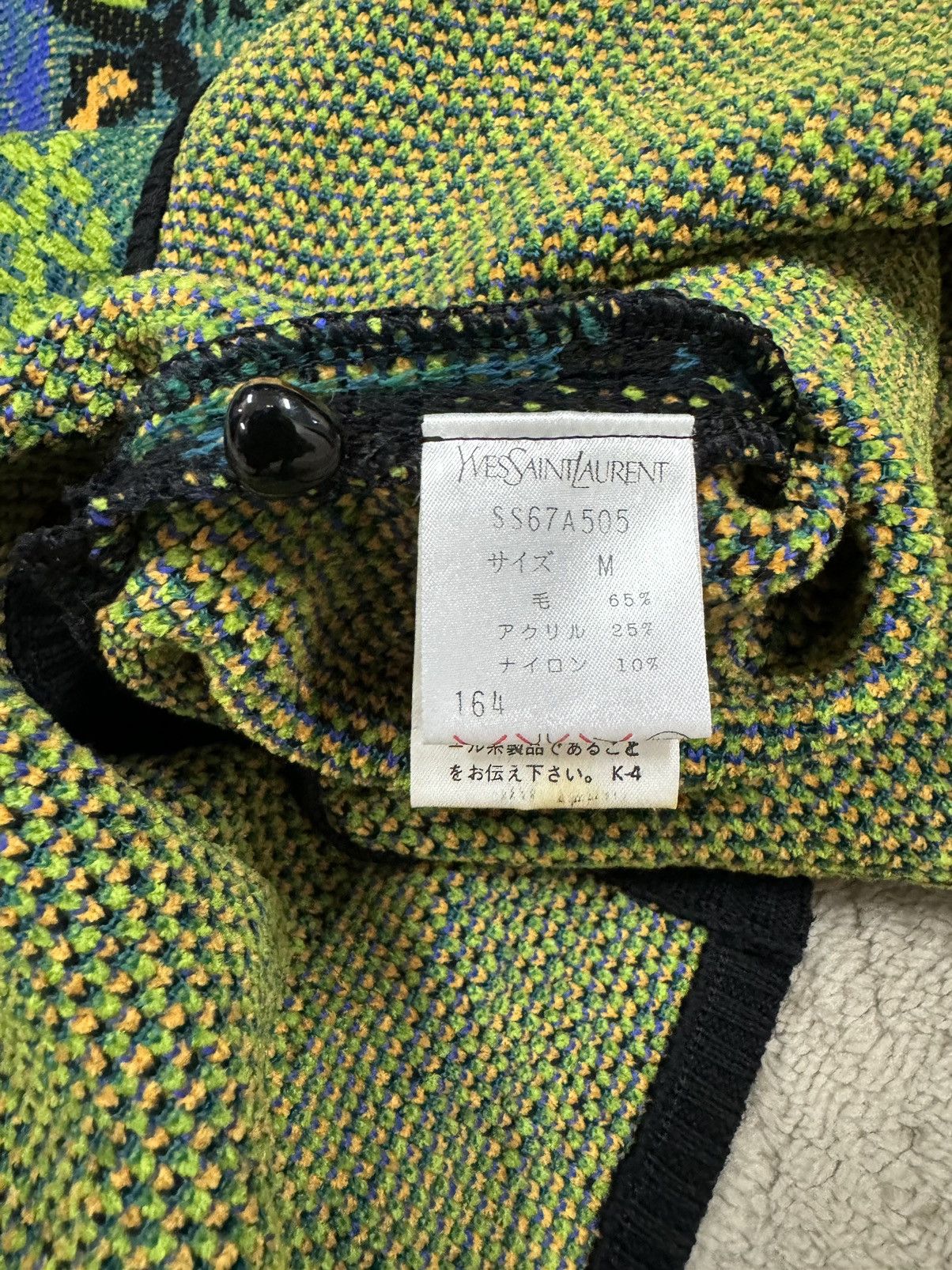Vintage × Yves Saint Laurent Vtg🔥YvesSaintLaurent Sweater Patterned All Over Print Knit Size US M / EU 48-50 / 2 - 17 Thumbnail