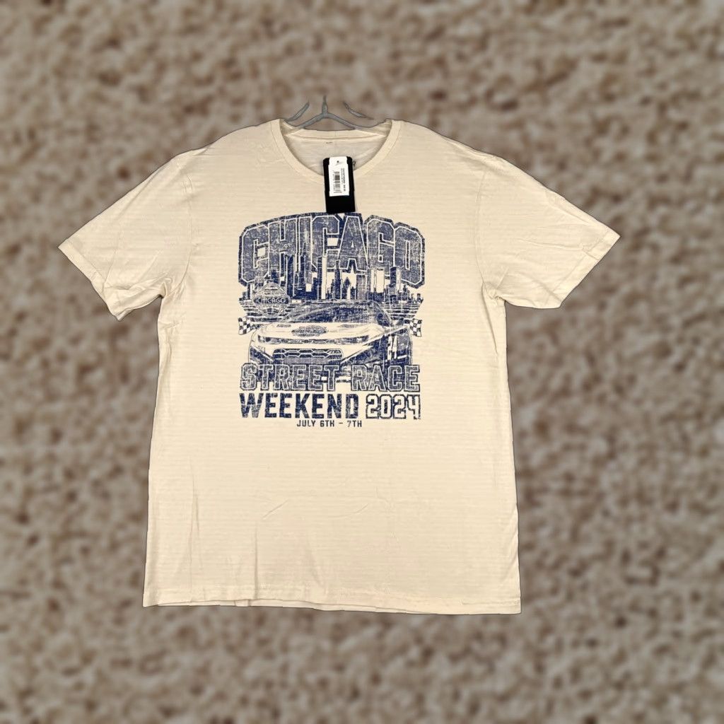 NASCAR Nascar Chicago Street Race 2024 Shirt Adult Large Ivory Cotton Short Sleeve NEW Size US L / EU 52-54 / 3 - 1 Thumbnail