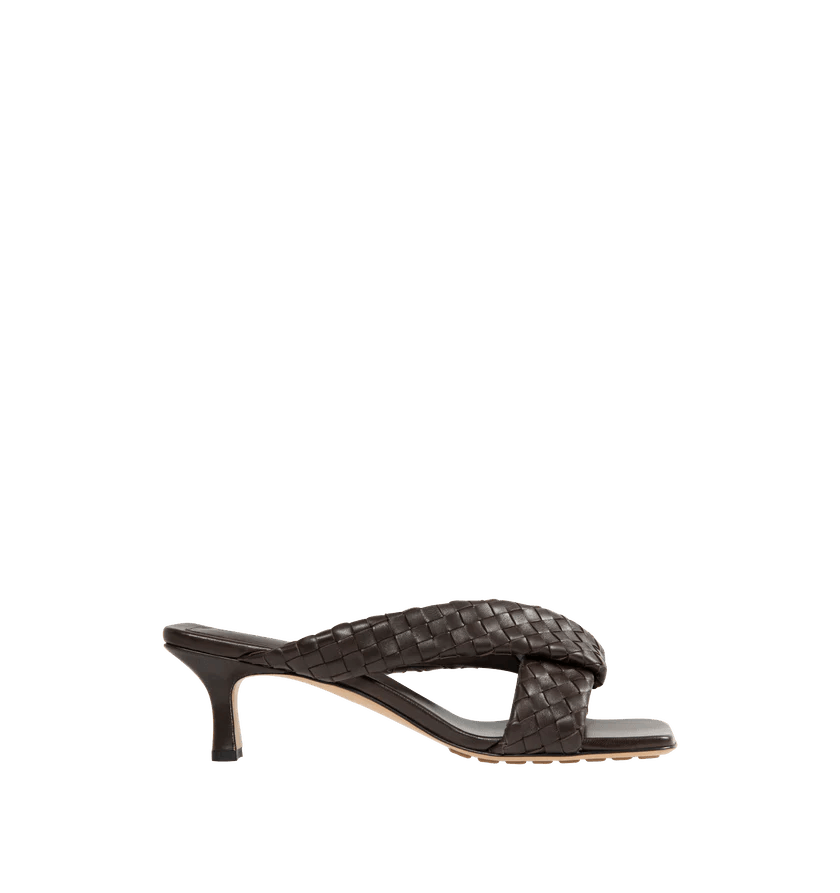 Bottega Veneta o1h1sh10526 Riva Mule in Dark Brown/Fondant Size US 9 / IT 39 - 1 Thumbnail