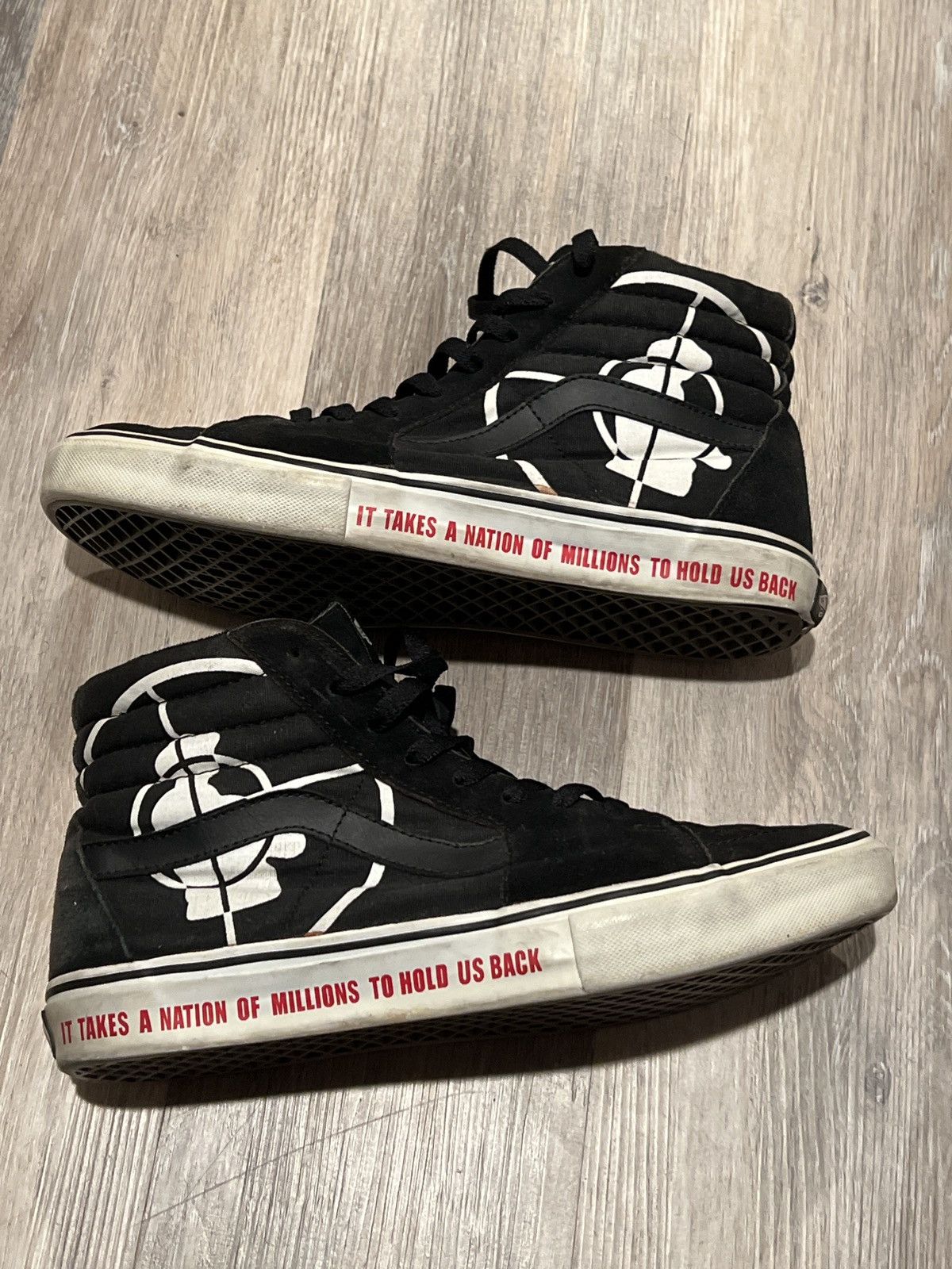 Public Enemy × Supreme × Vans Supreme Public Enemy Vans Hi Top Size US 10.5 / EU 43-44 - 2 Thumbnail